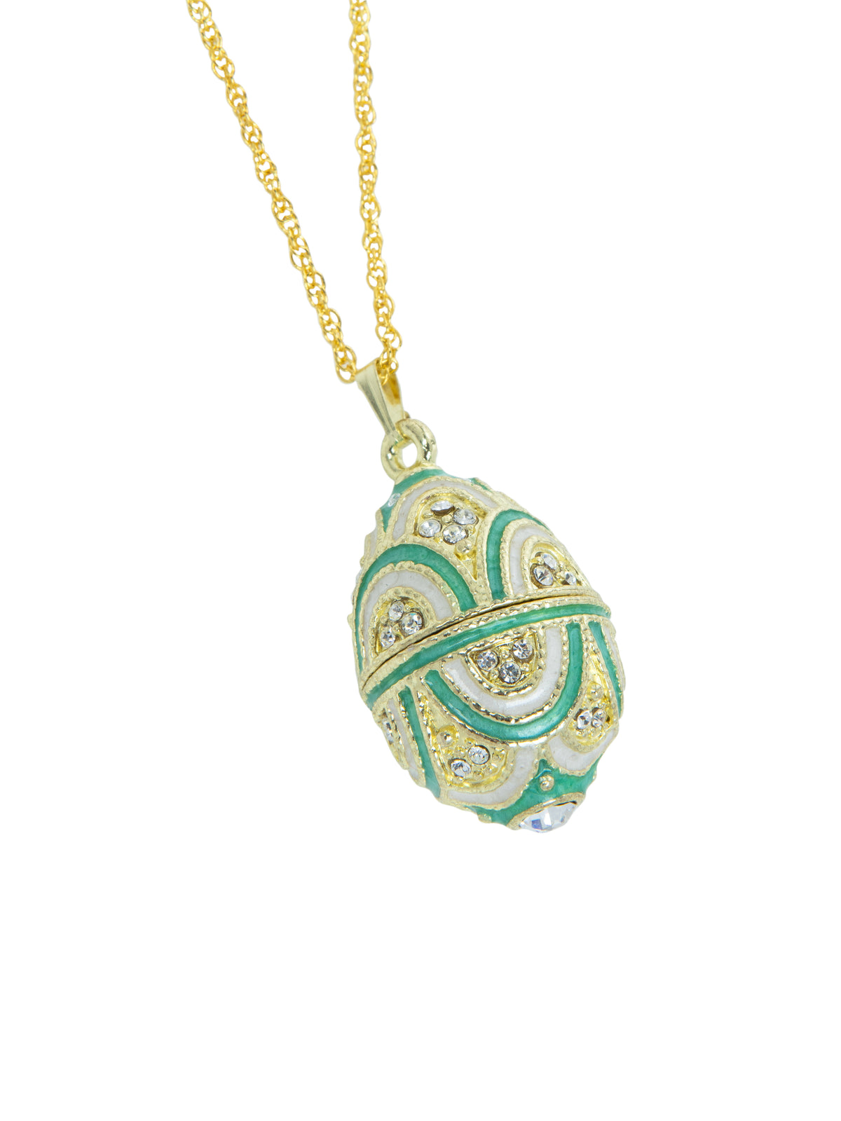 Keren Kopal Gold & Light Blue Egg Pendant Necklace