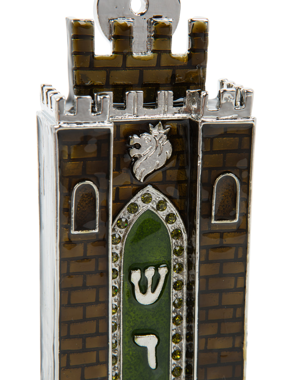 Keren Kopal Brown Holy Ark style Mezuzah