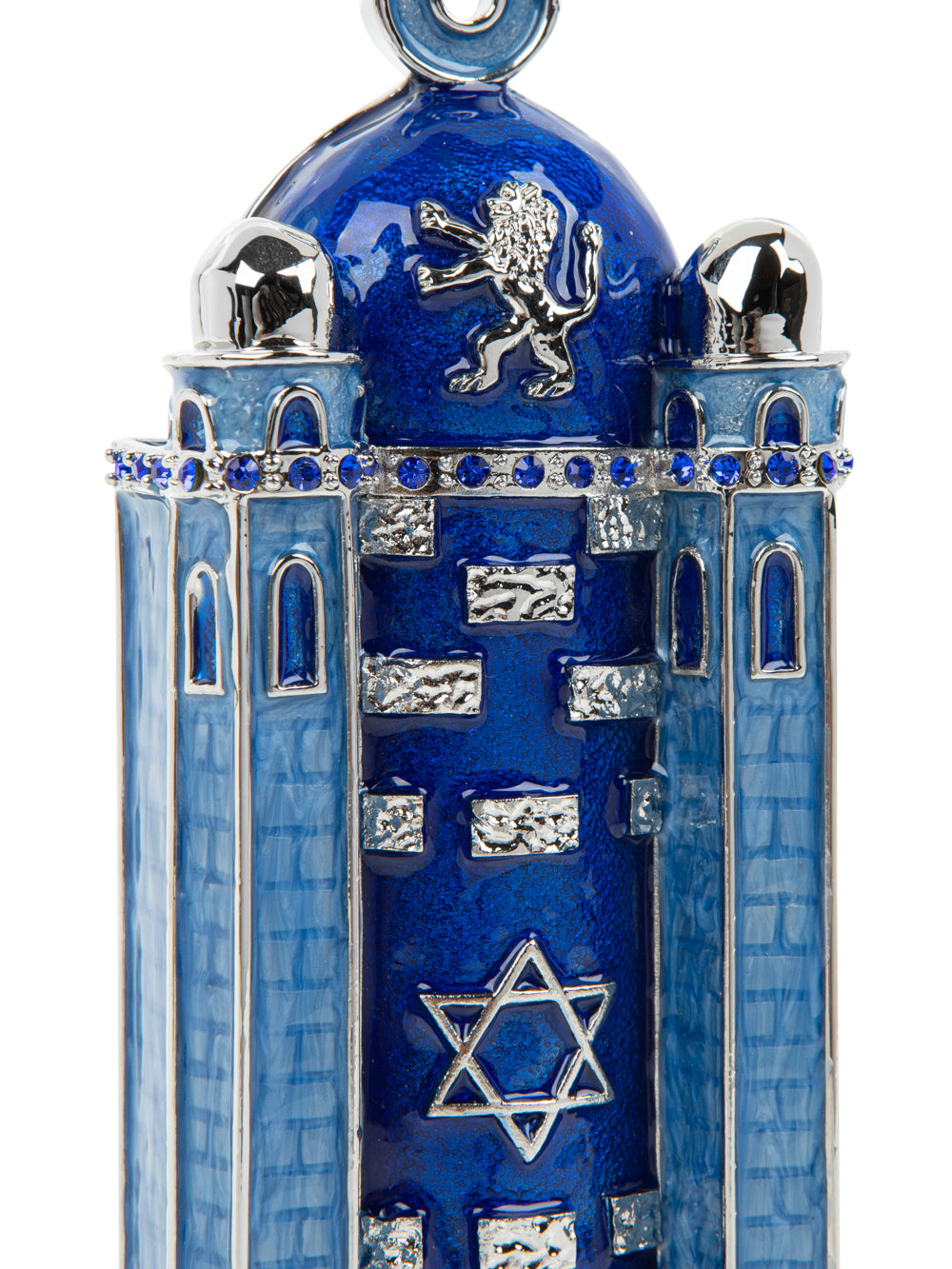 Keren Kopal Blue Western Wall style Mezuzah