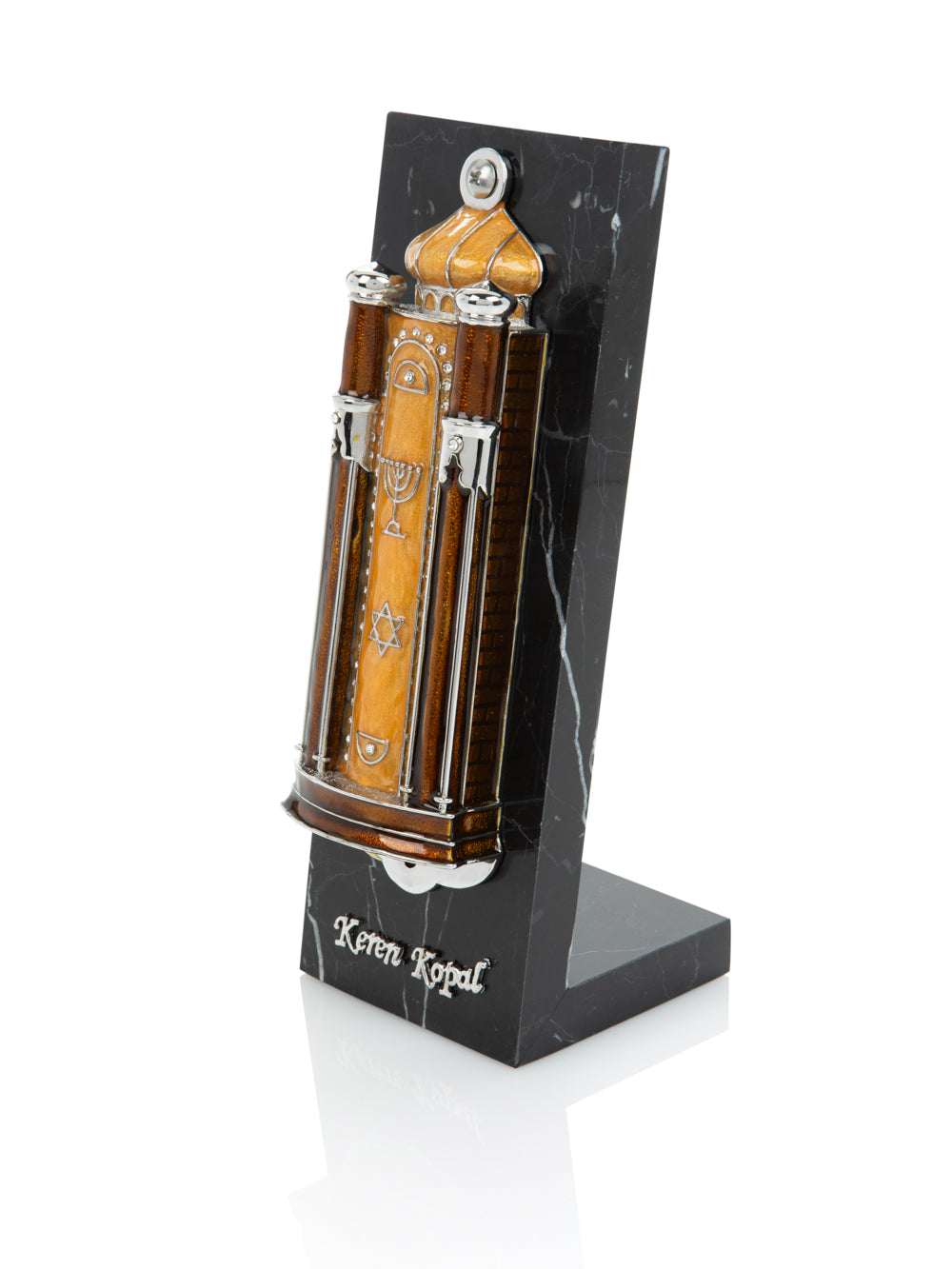 Keren Kopal Brown Modern Holy Ark Mezuzah