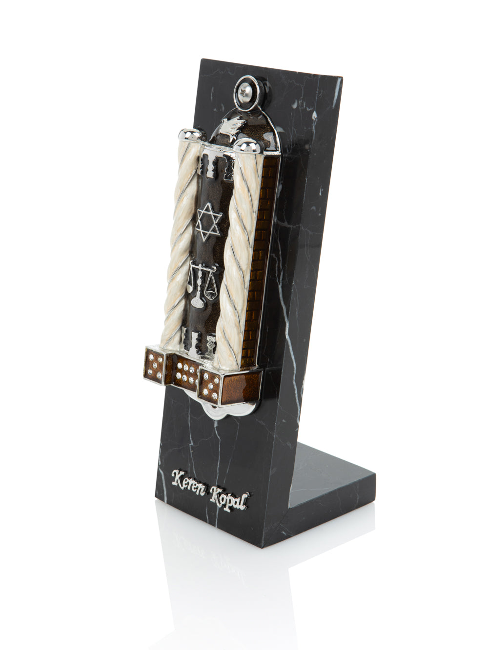 Keren Kopal Brown Modern Judaica Mezuzah