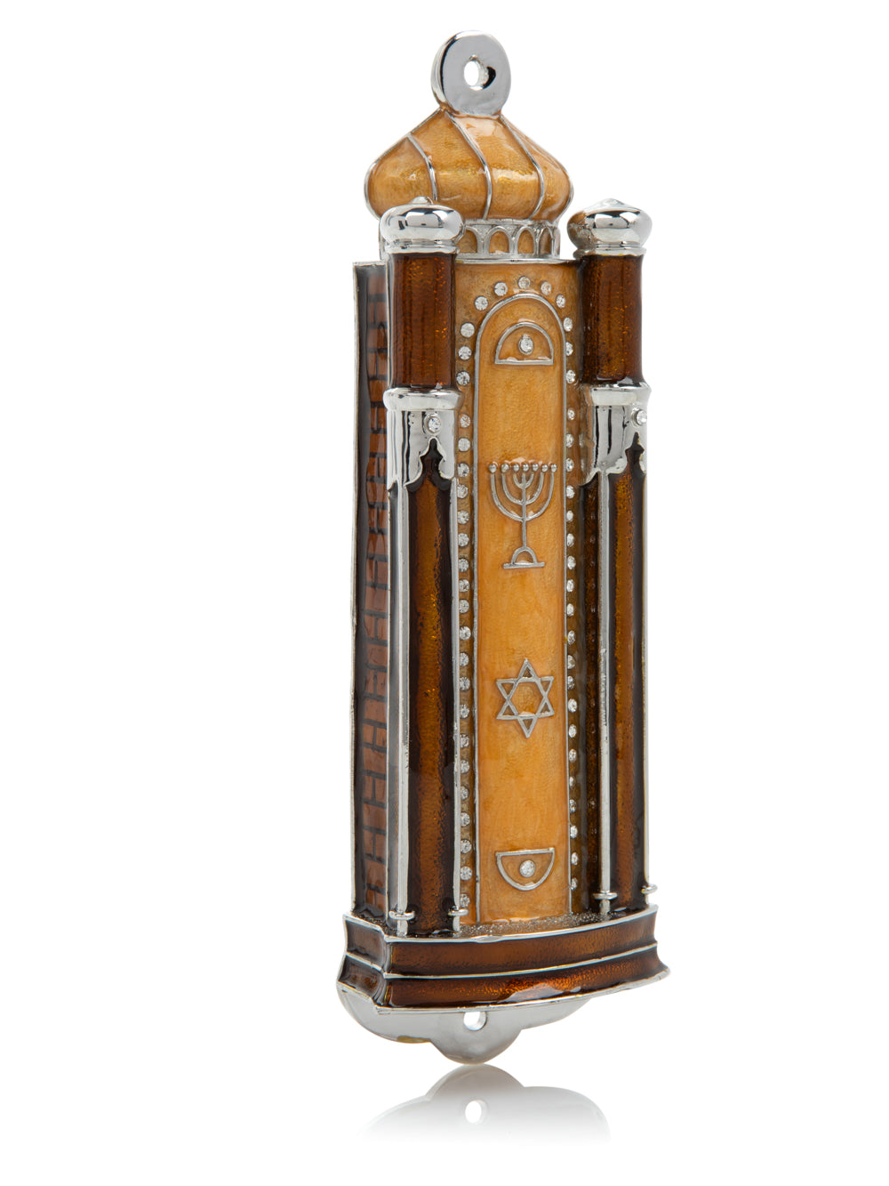 Keren Kopal Brown Modern Holy Ark Mezuzah