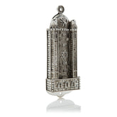 Keren Kopal Silver Western Wall style Mezuzah