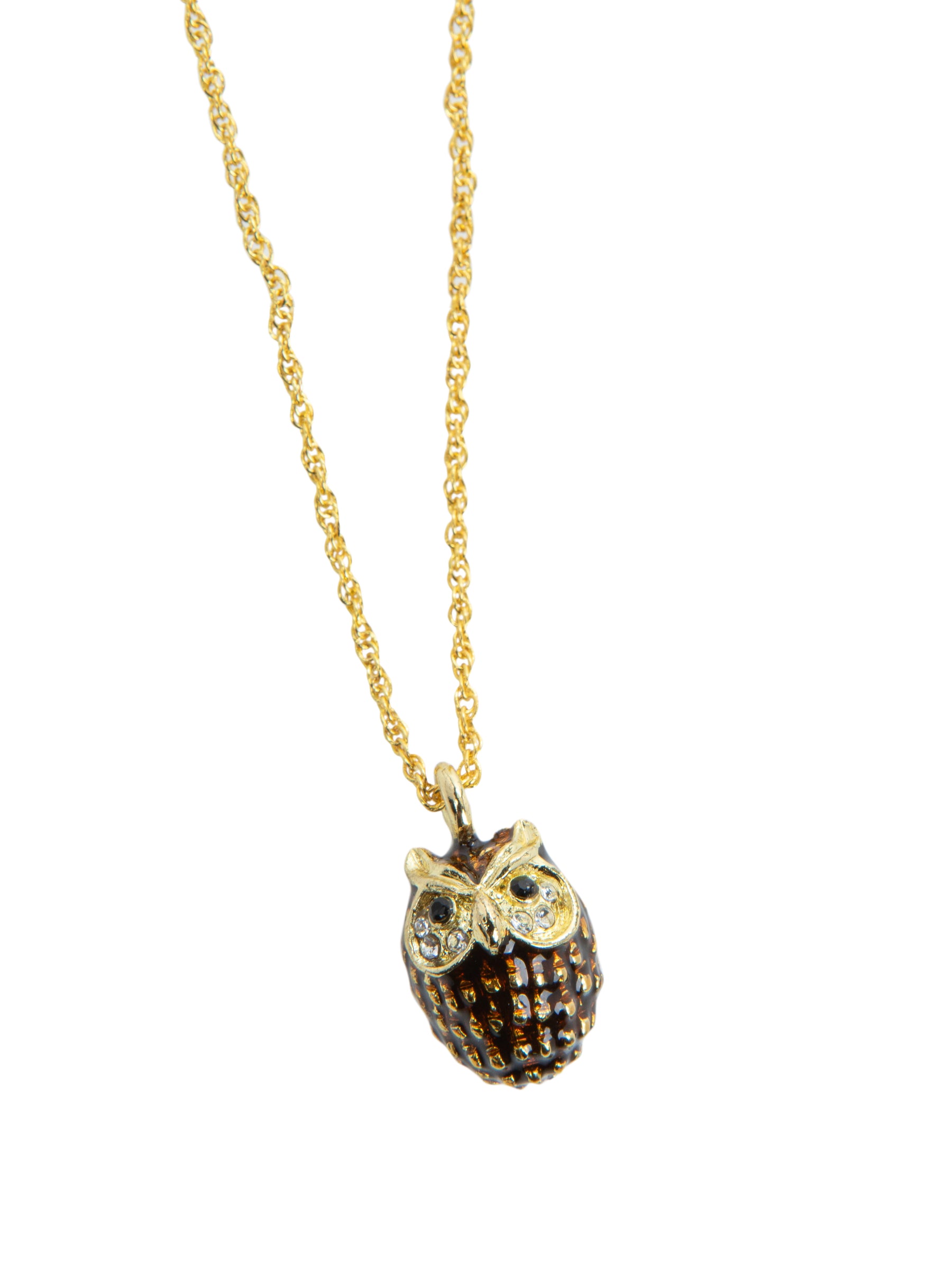 Keren Kopal Owl Charm Pendant Necklace