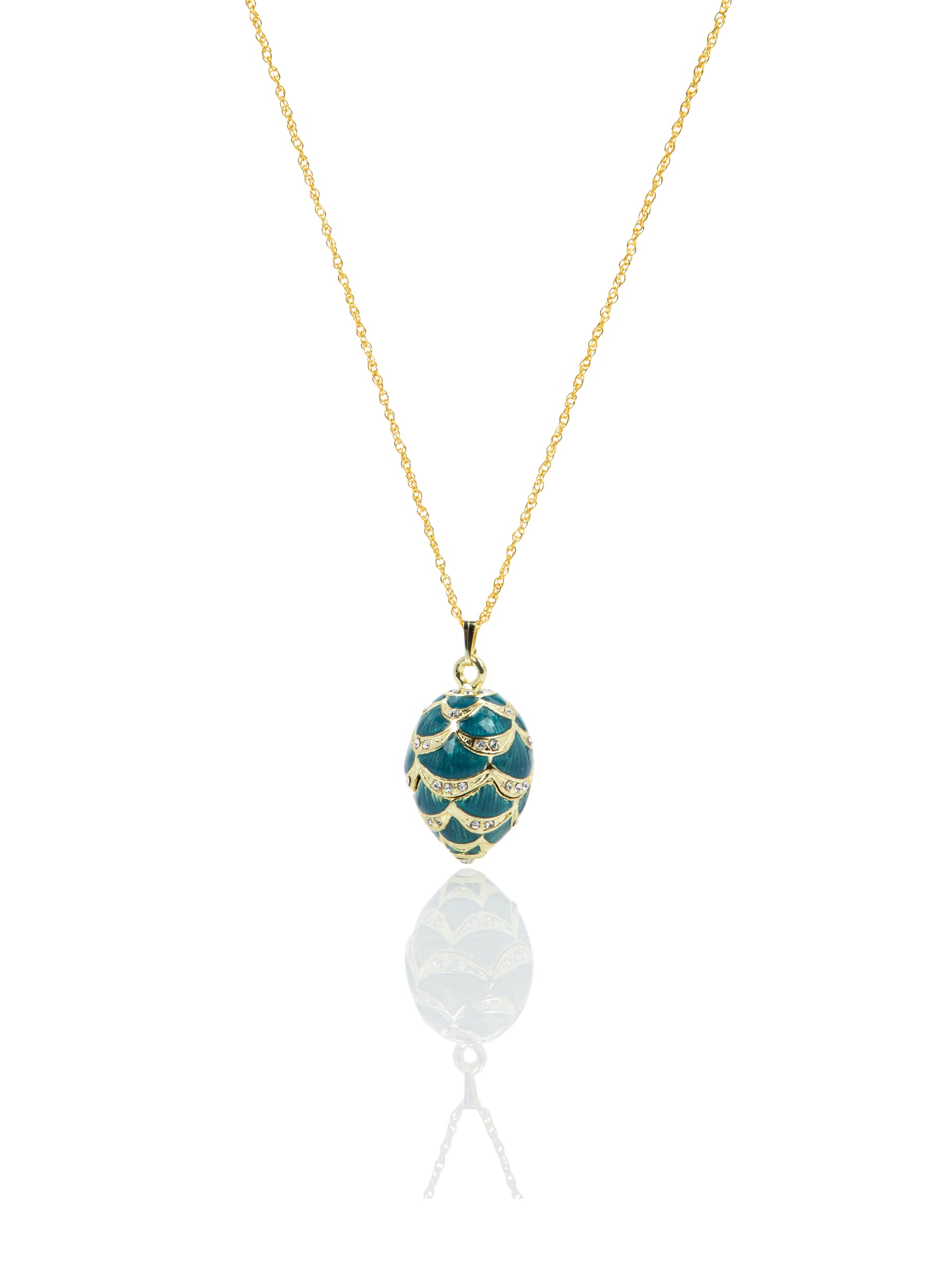 Keren Kopal Gold & Light Blue Egg Pendant Necklace