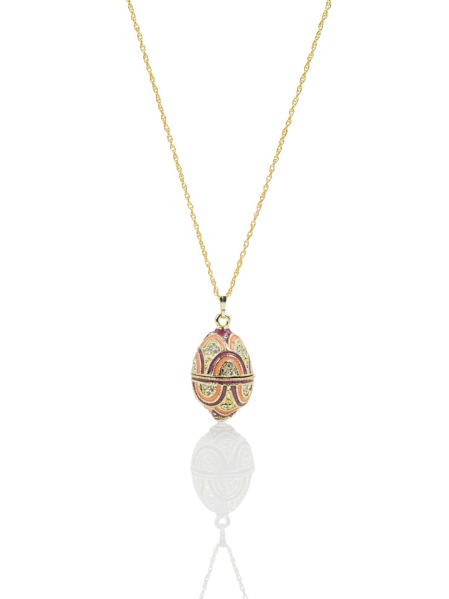 Keren Kopal Purple & Peach Egg Pendant Necklace