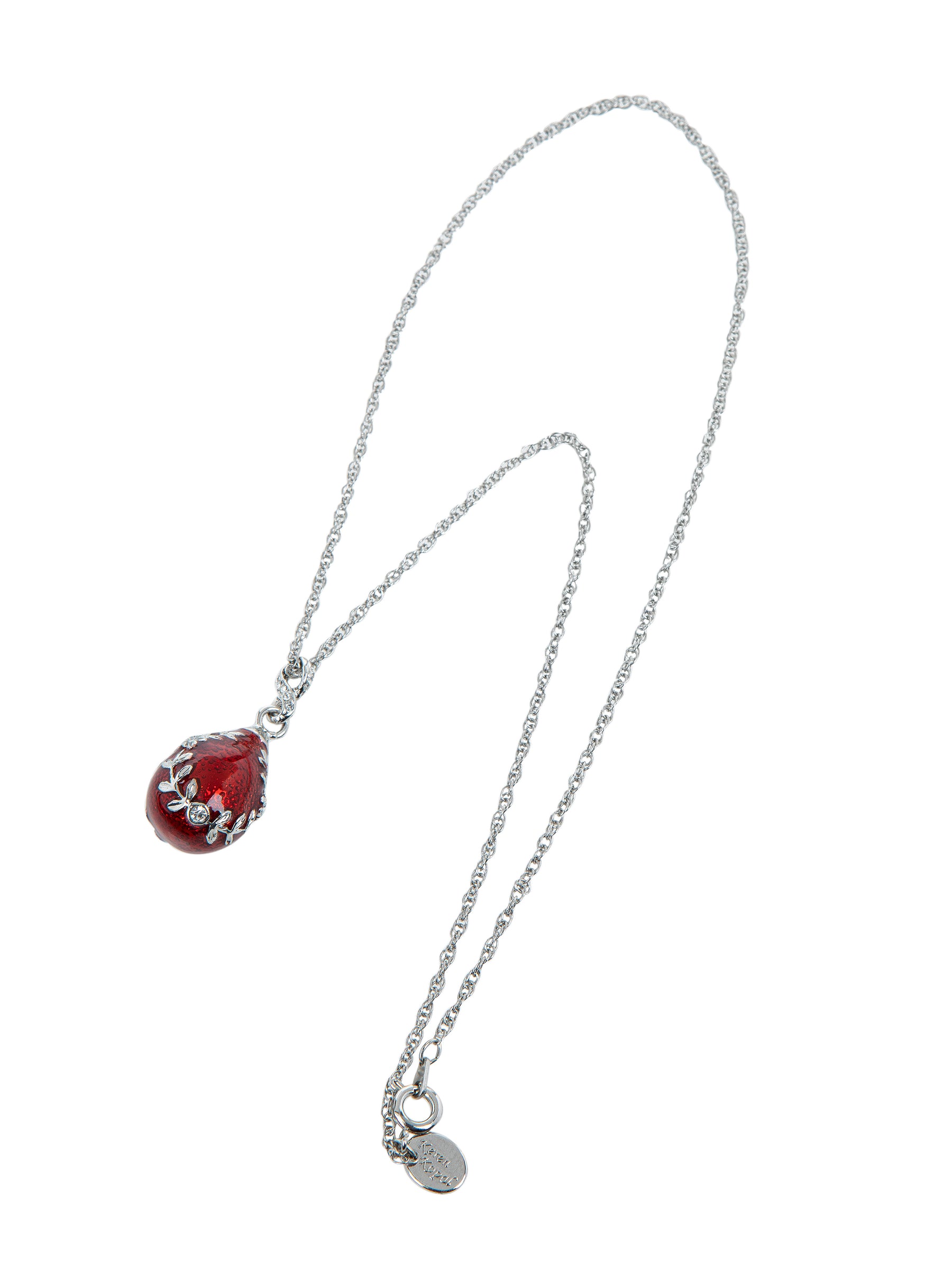 Keren Kopal Red Egg Pendant Necklace