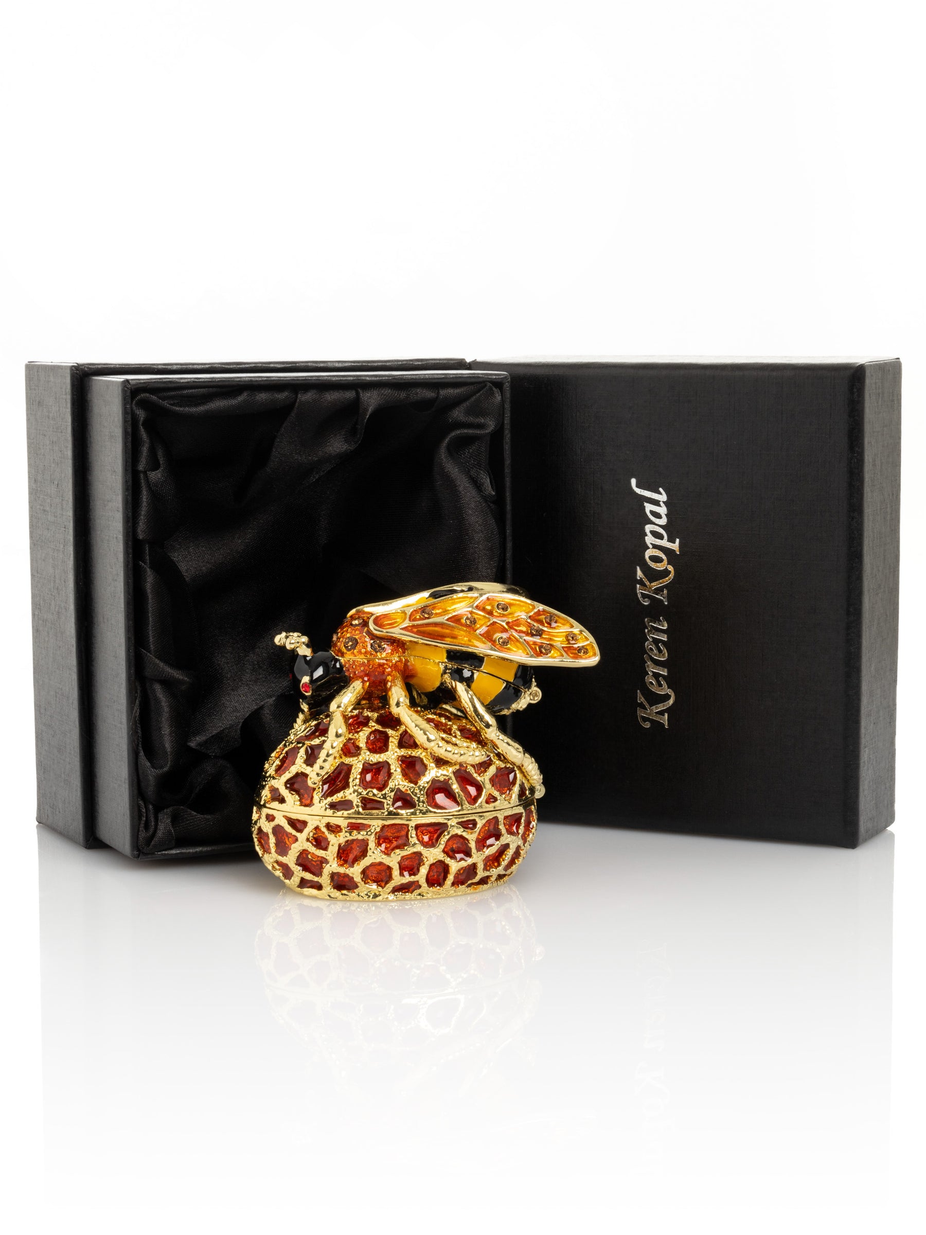 Keren Kopal Bee on Beehive Trinket Box