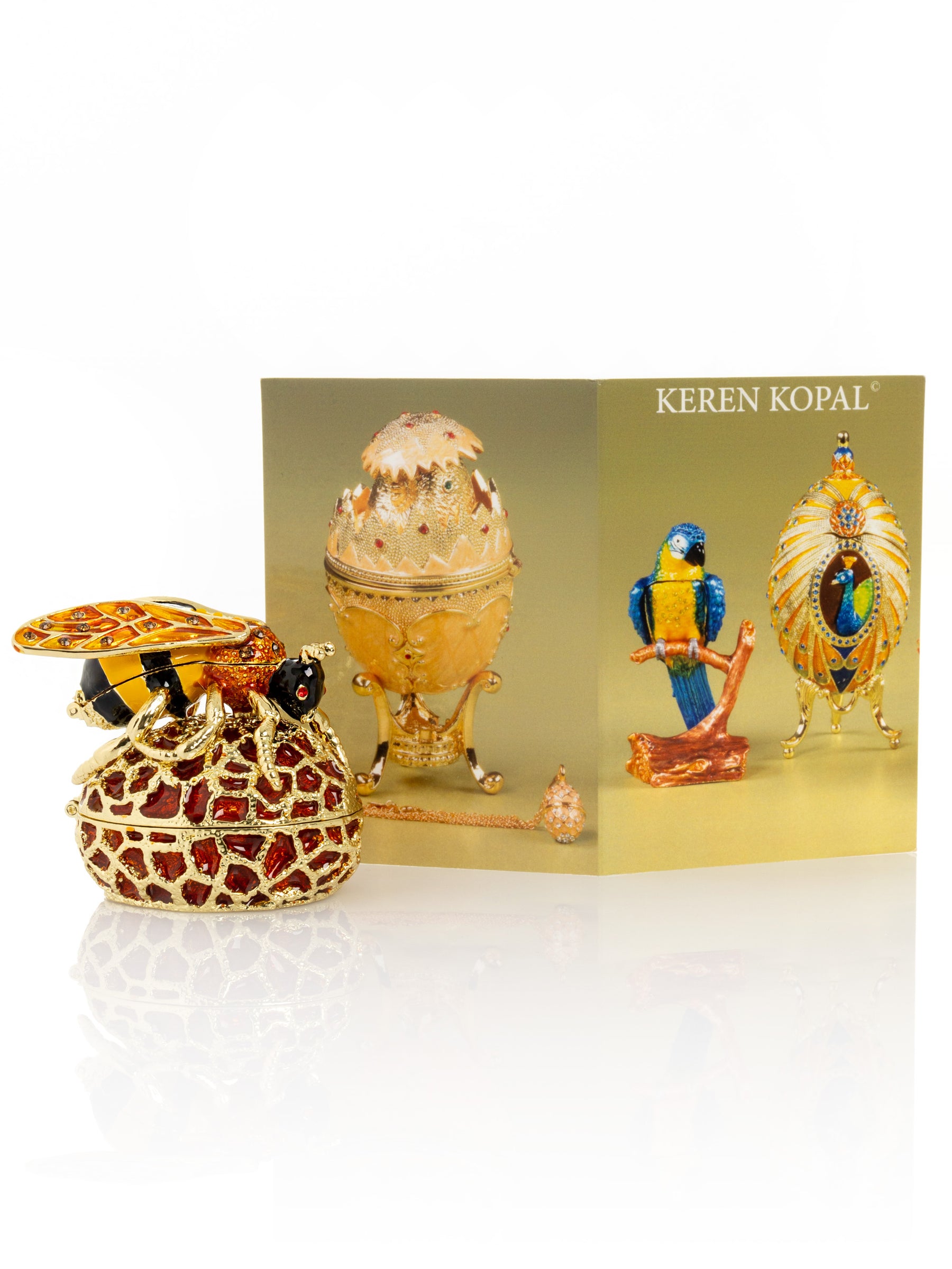 Keren Kopal Bee on Beehive Trinket Box