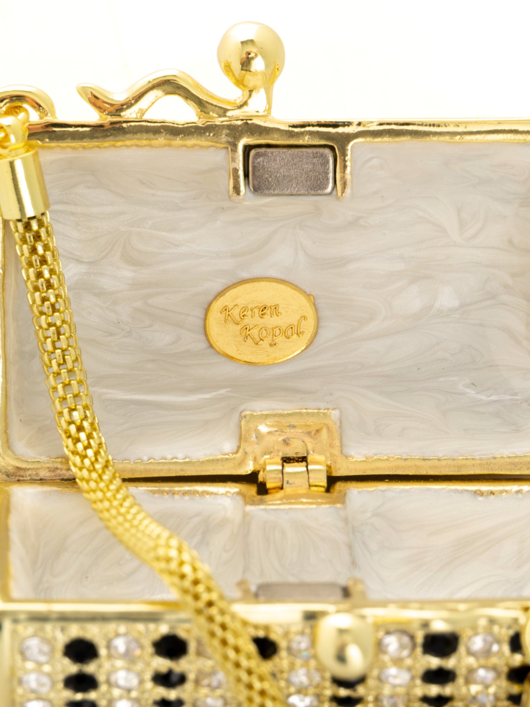 Keren Kopal Bright Golden Black Handbag