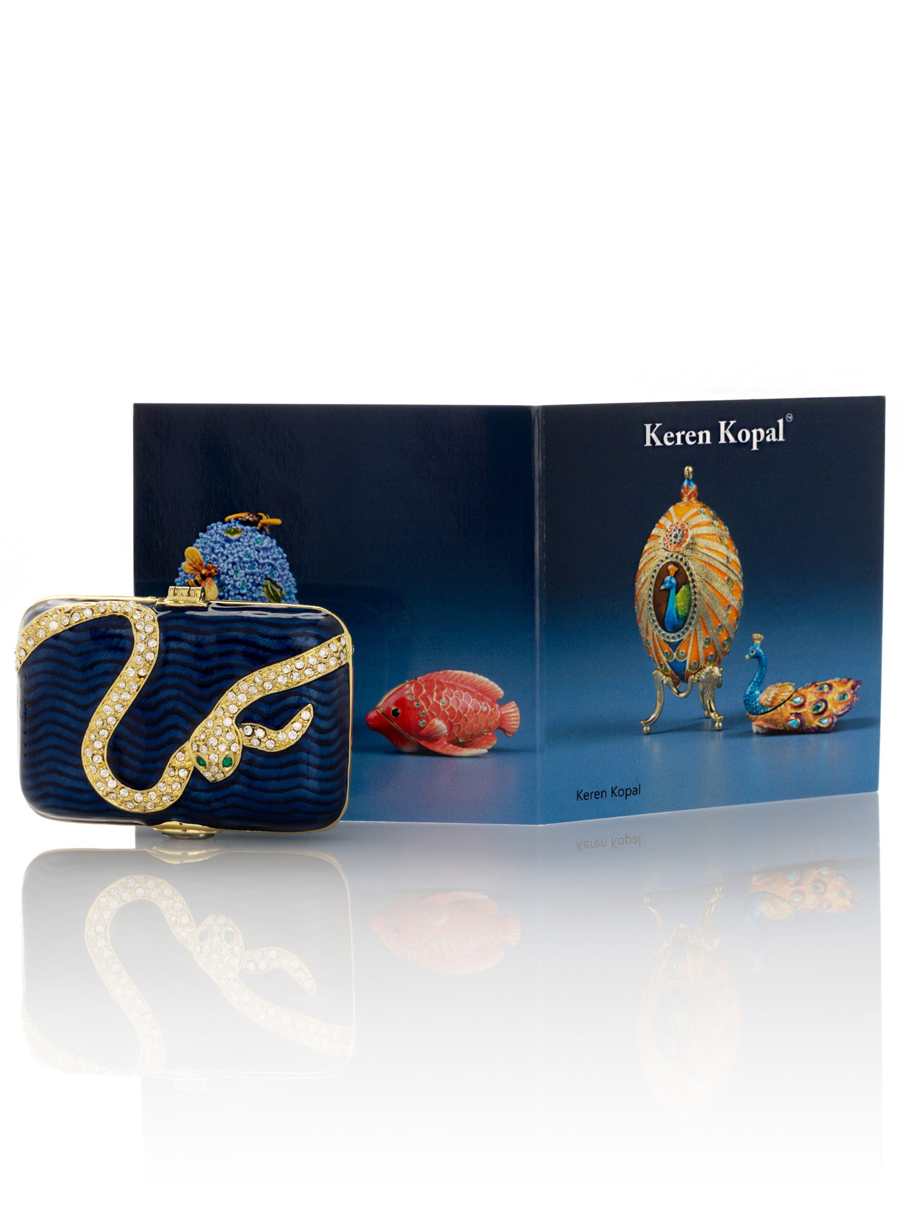Keren Kopal Blue & Gold Box with Snake
