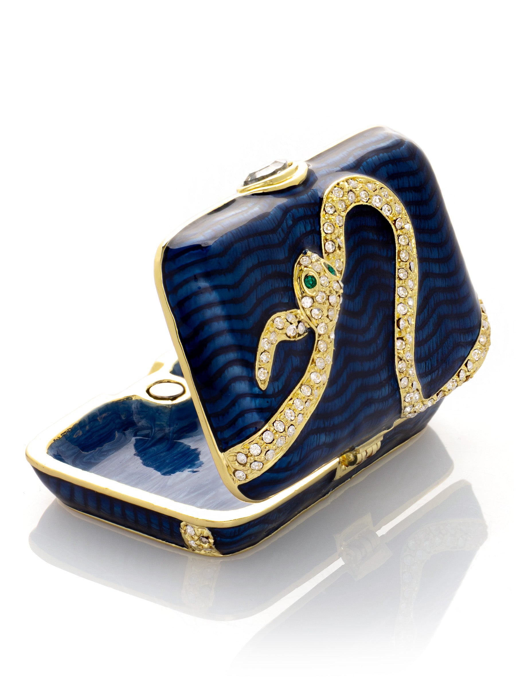 Keren Kopal Blue & Gold Box with Snake