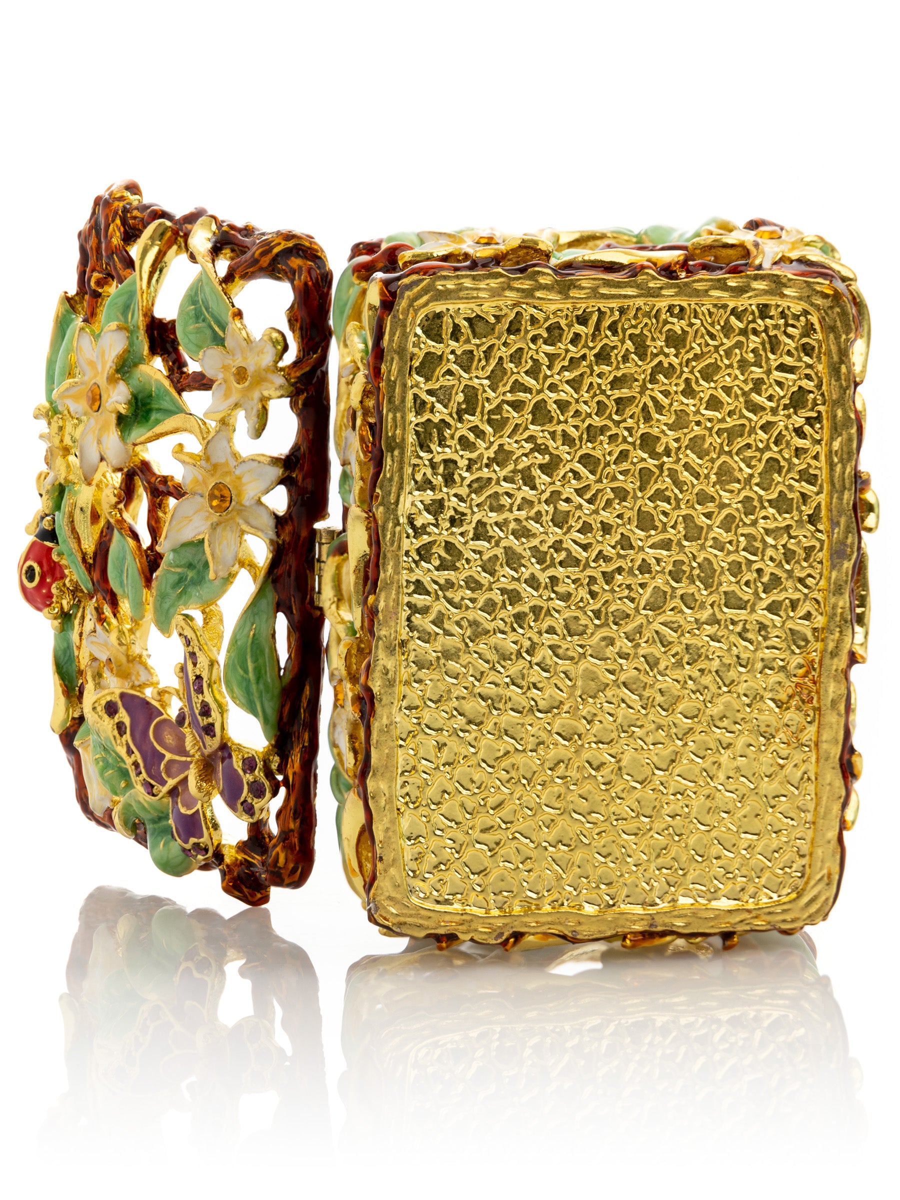 Keren Kopal Decorated Flowers Trinket Box