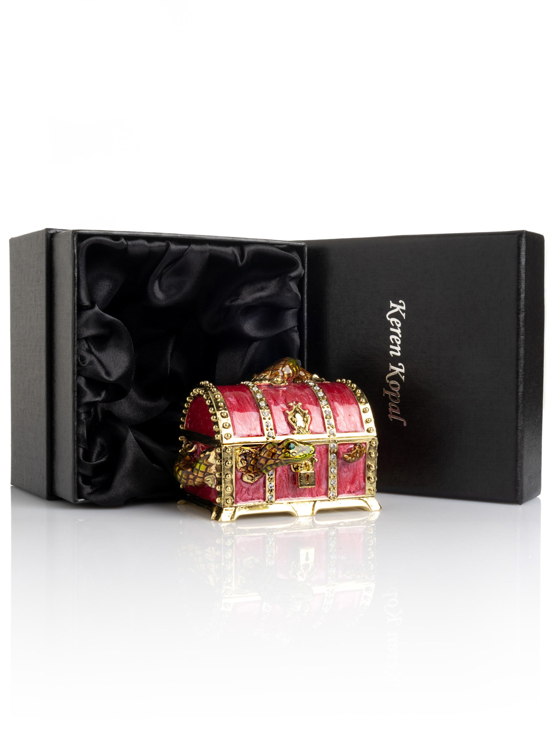 Keren Kopal Red Treasure Chest with Snake