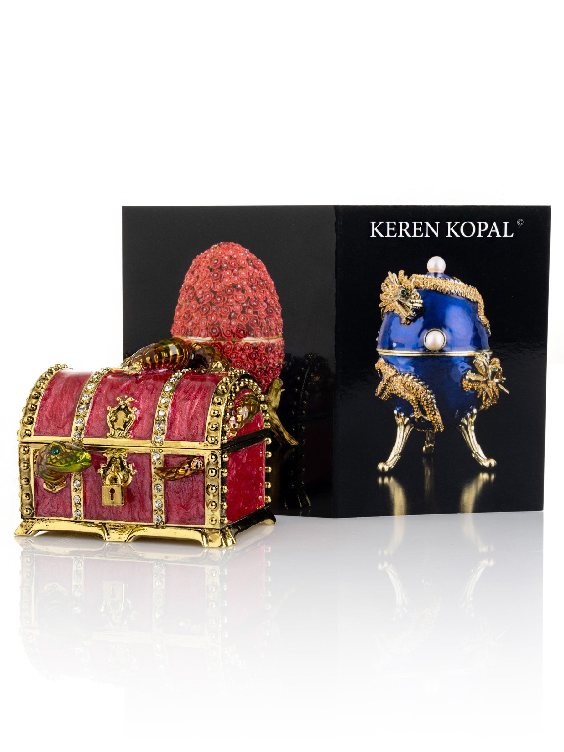 Keren Kopal Red Treasure Chest with Snake