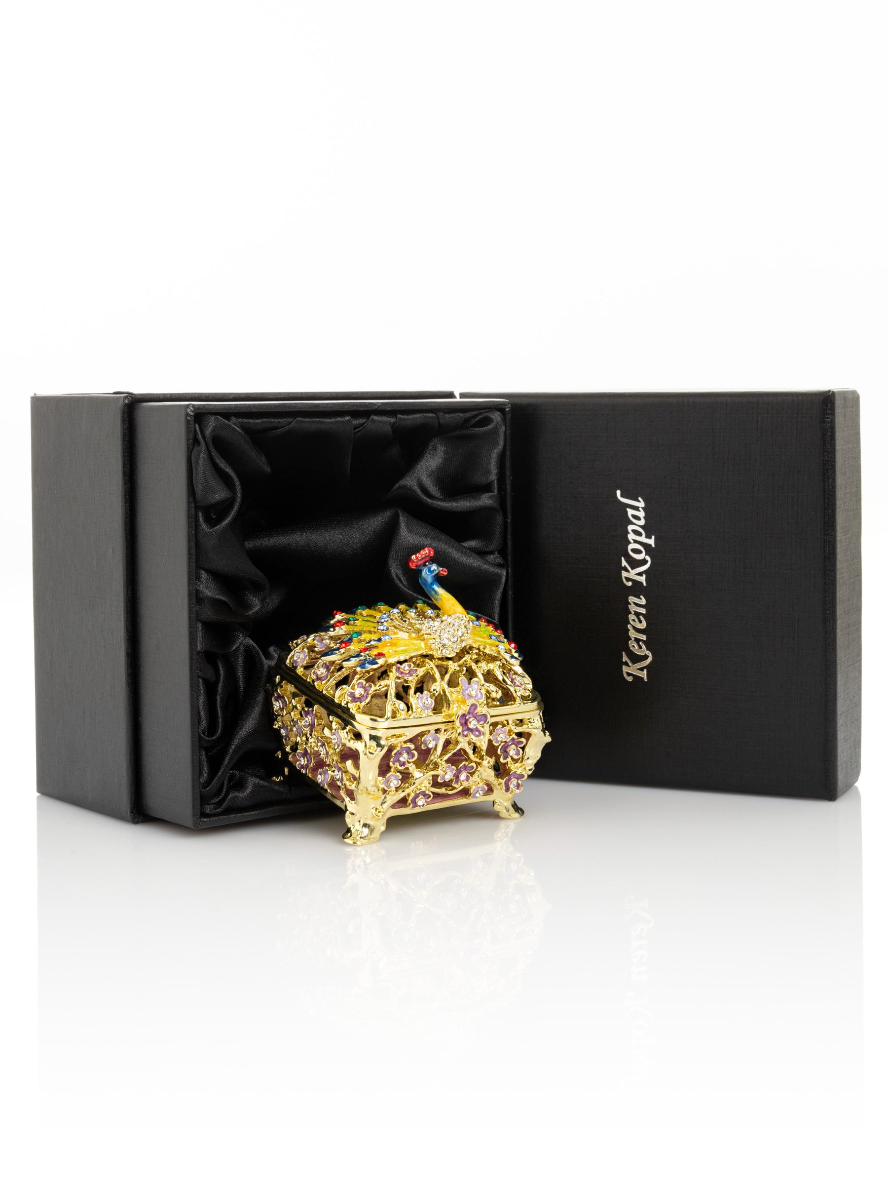 Keren Kopal Peacock Trinket Box