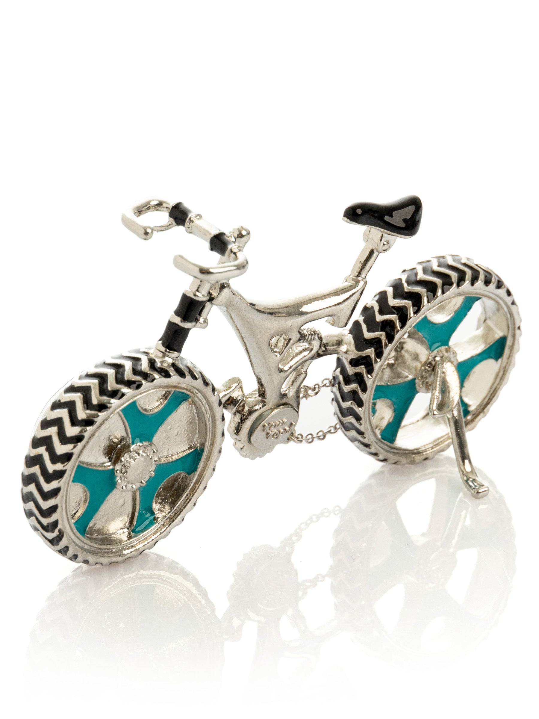 Keren Kopal Bicycle clock with Green crystals