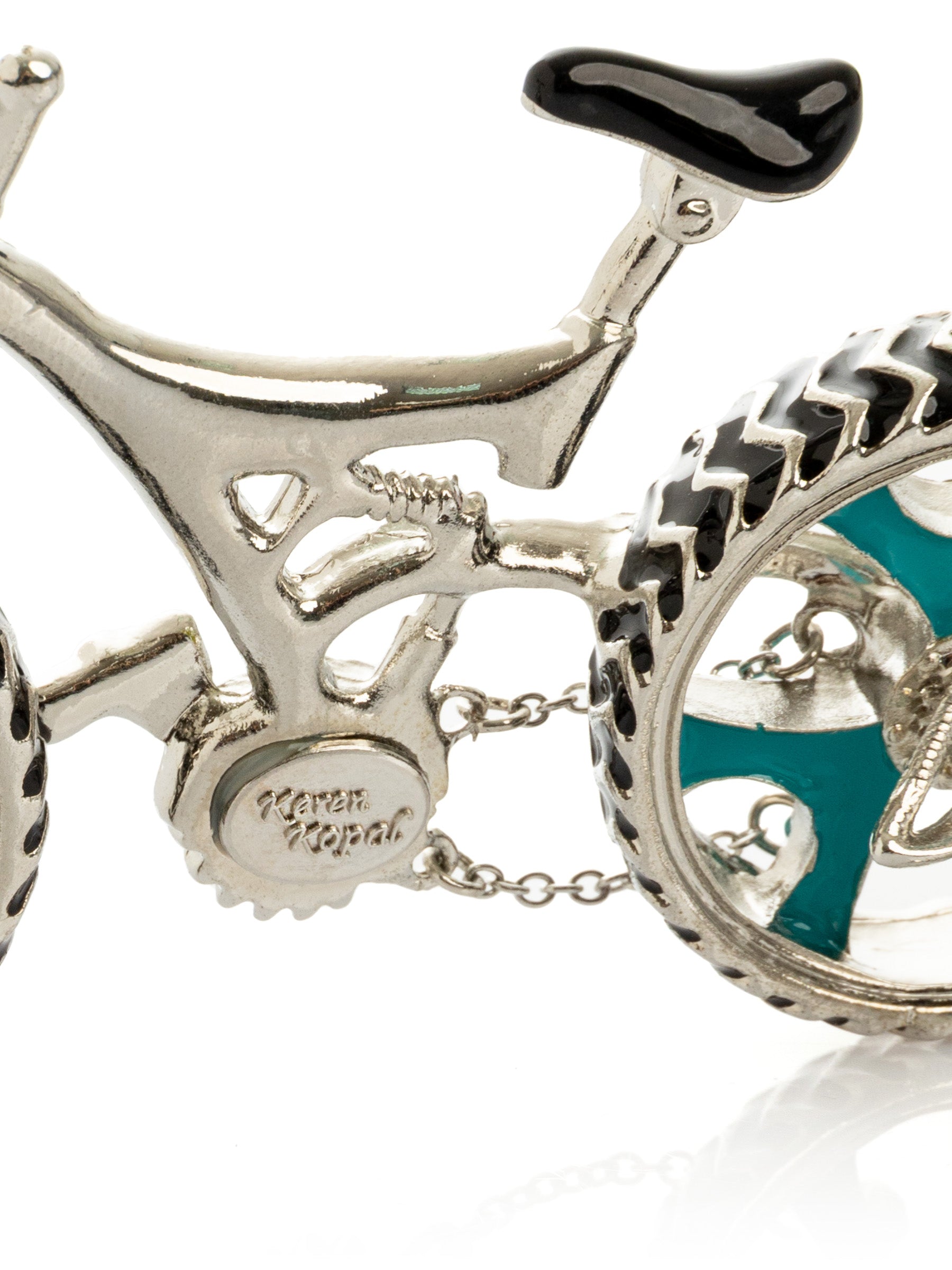 Keren Kopal Bicycle clock with Green crystals