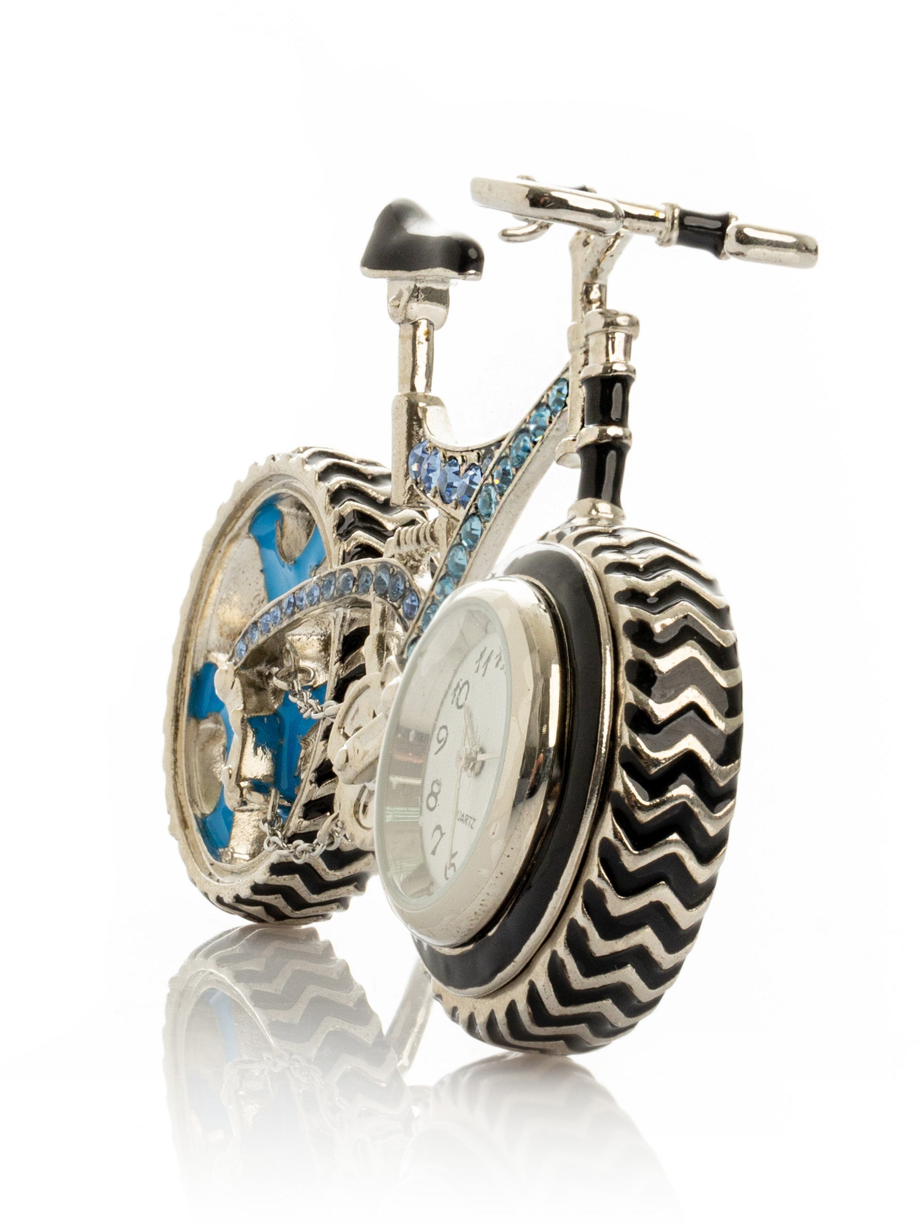 Keren Kopal Bicycle clock with Blue crystals