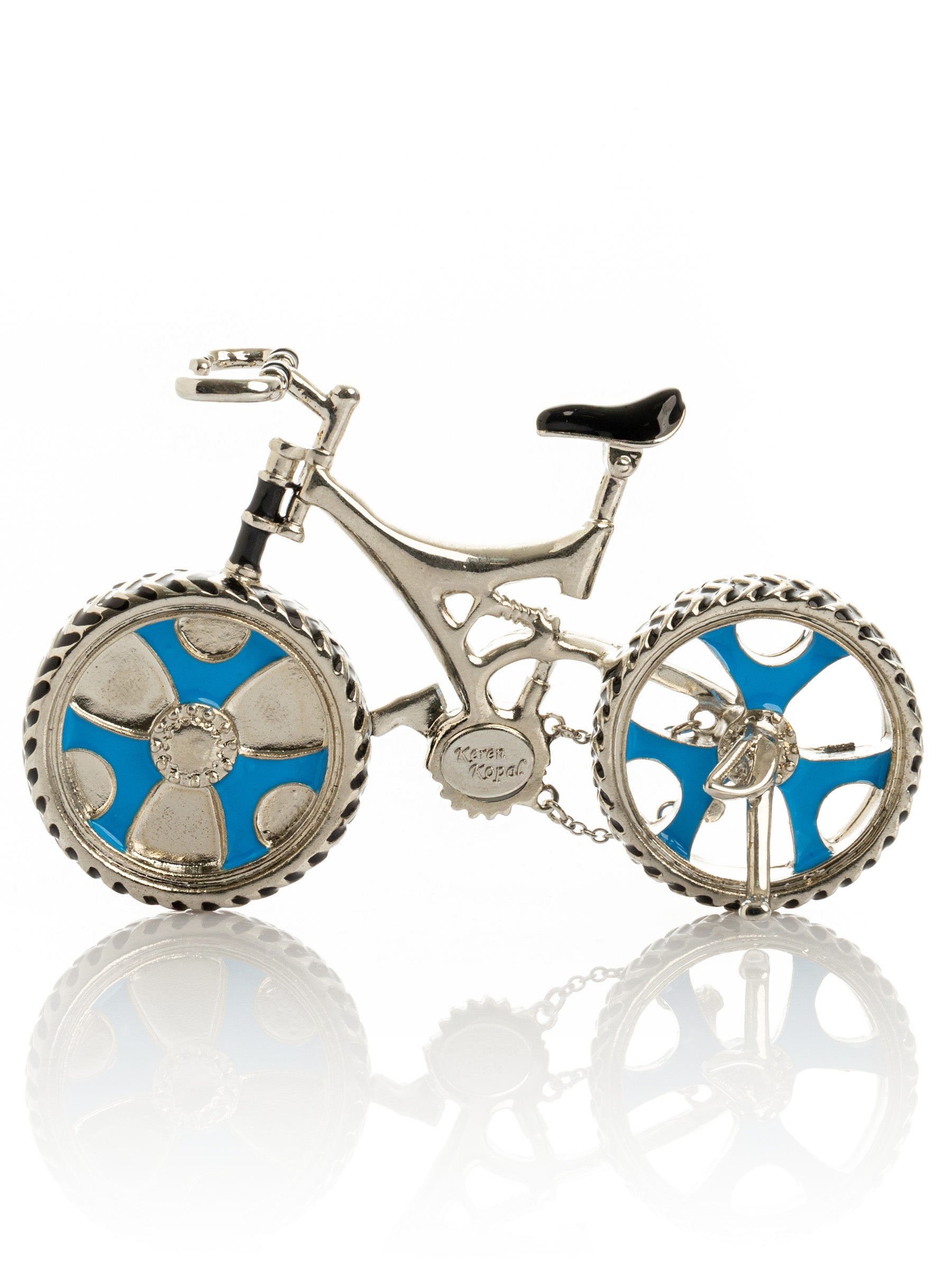 Keren Kopal Bicycle clock with Blue crystals