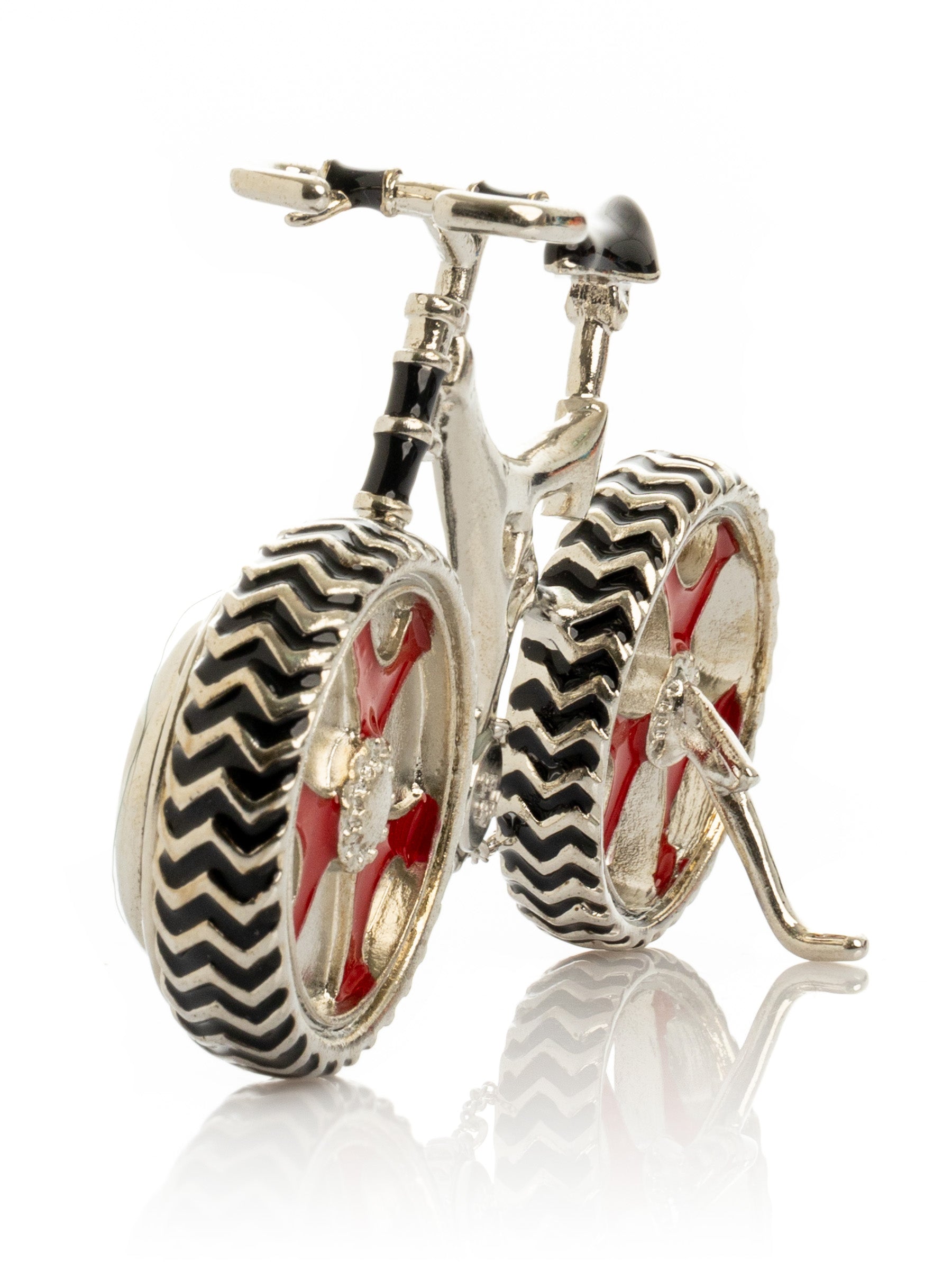 Keren Kopal Bicycle clock with Red crystals