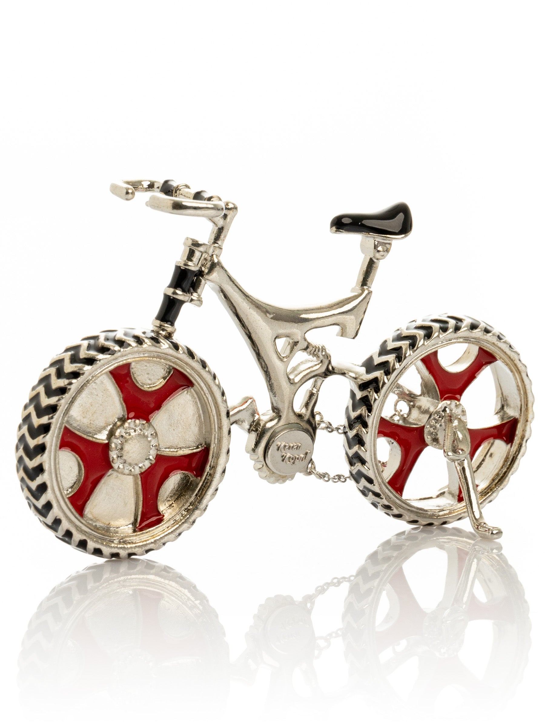 Keren Kopal Bicycle clock with Red crystals