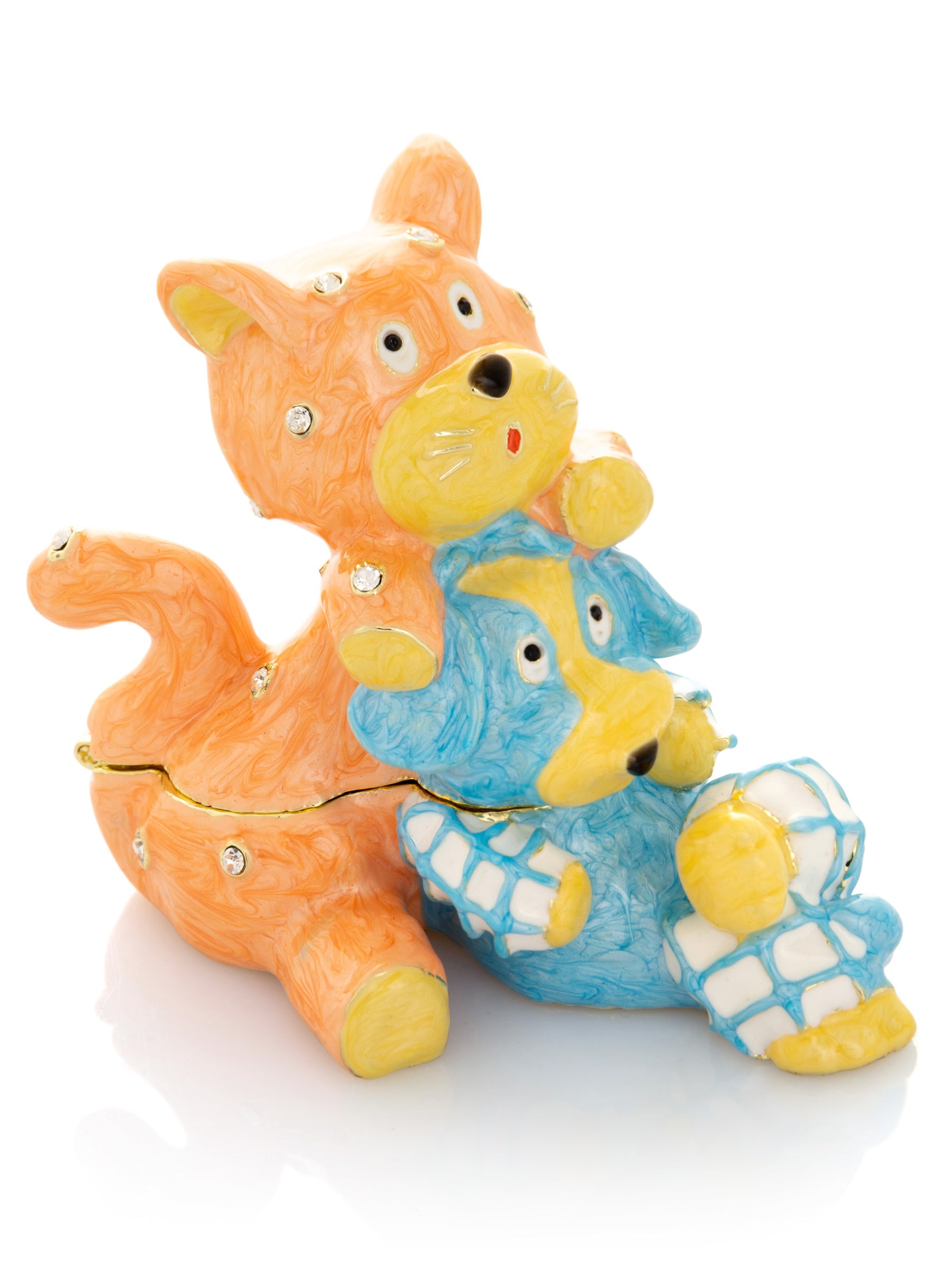 Keren Kopal Cat & Dog Friends sitting Together