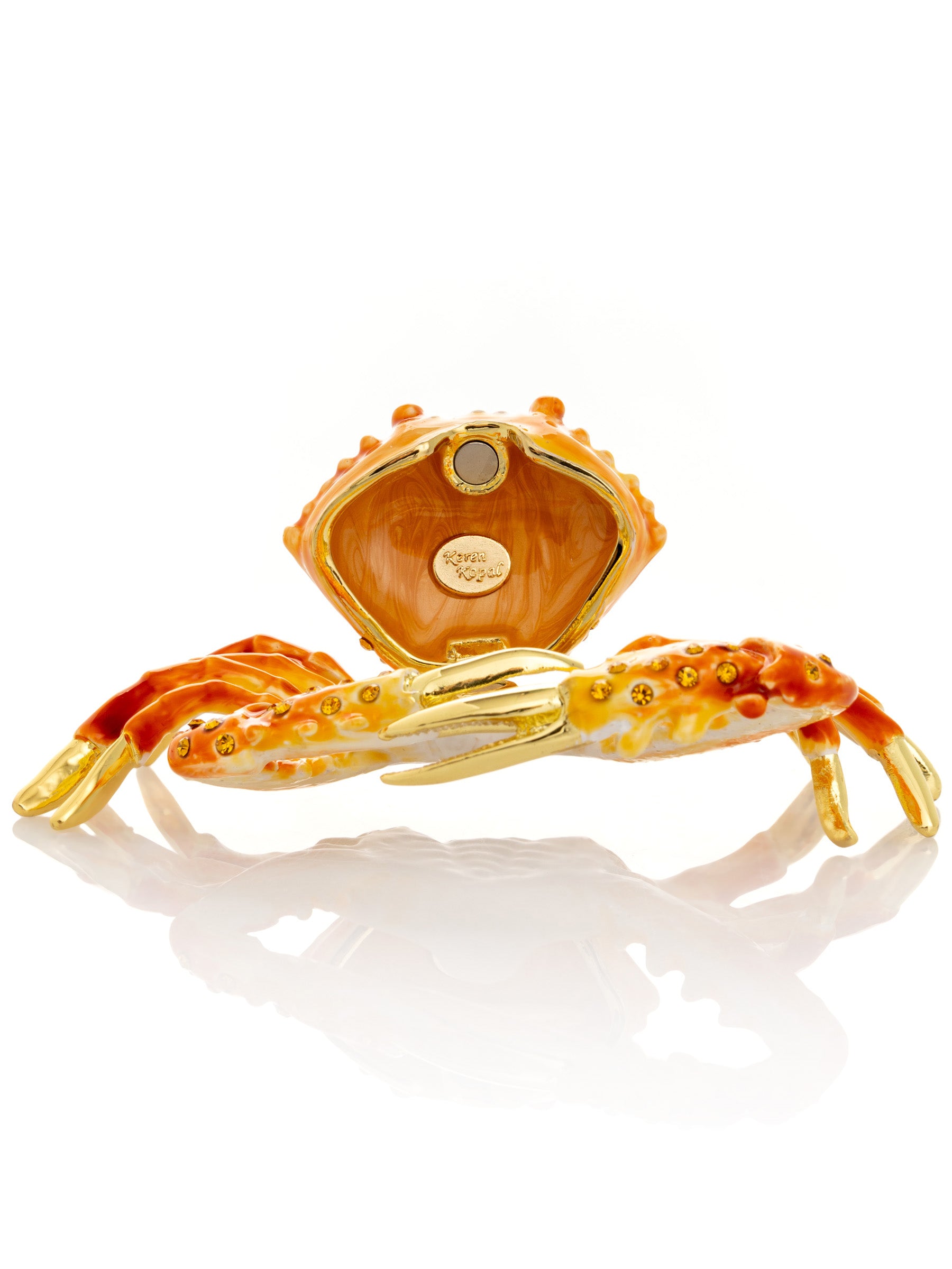 Keren Kopal Orange Crab trinket box