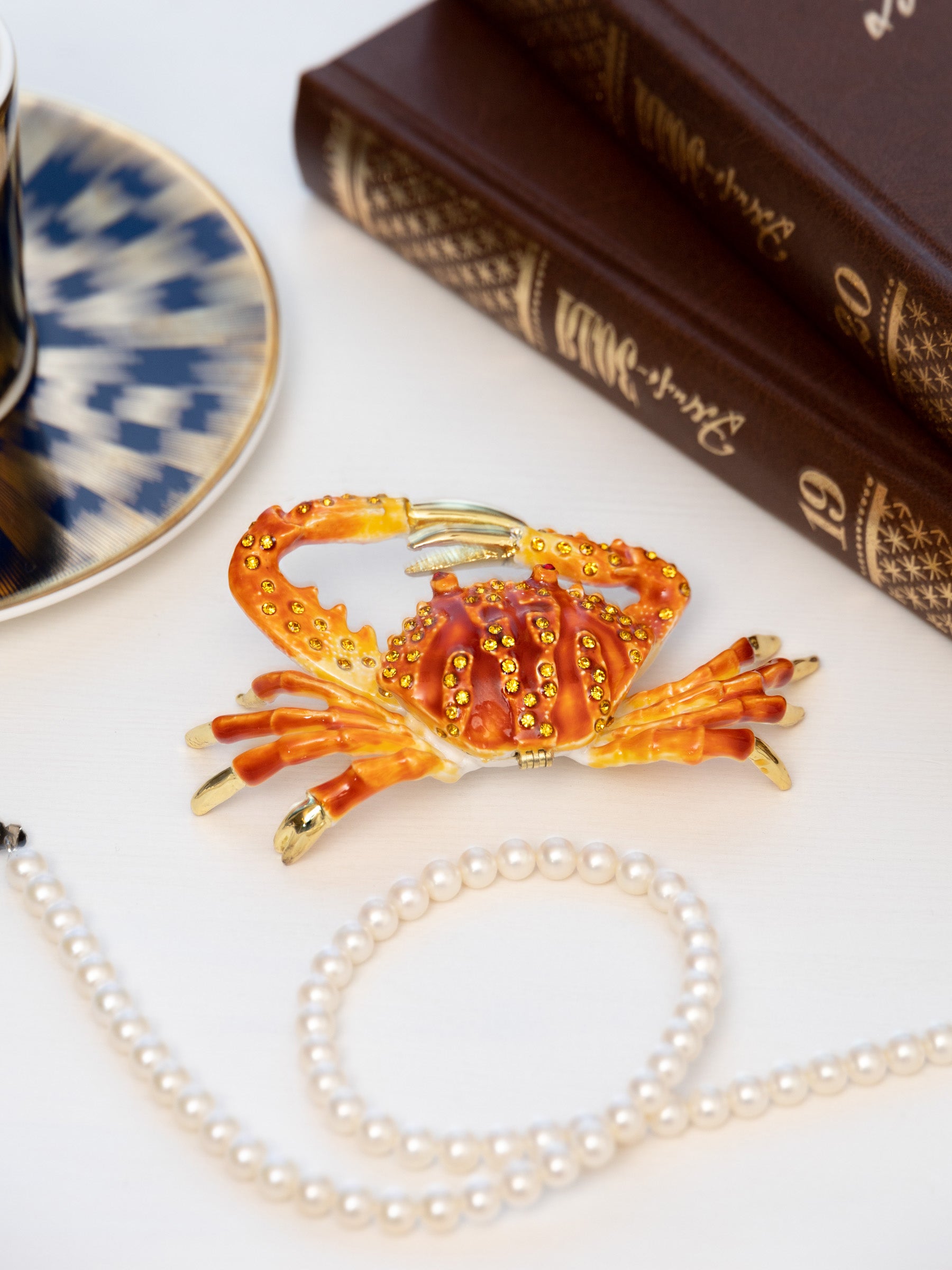 Keren Kopal Orange Crab trinket box