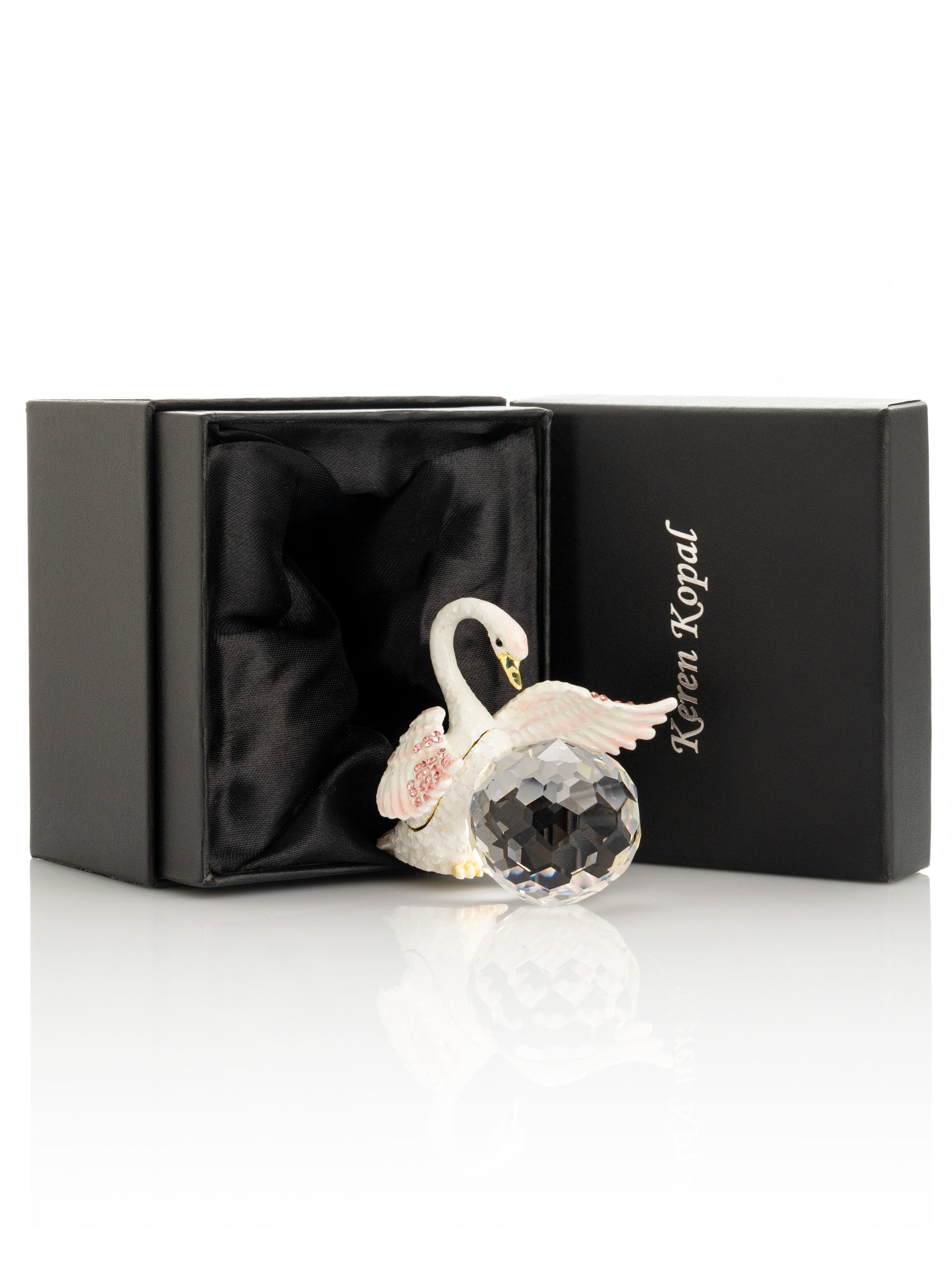 Keren Kopal White Swan Holding Crystal