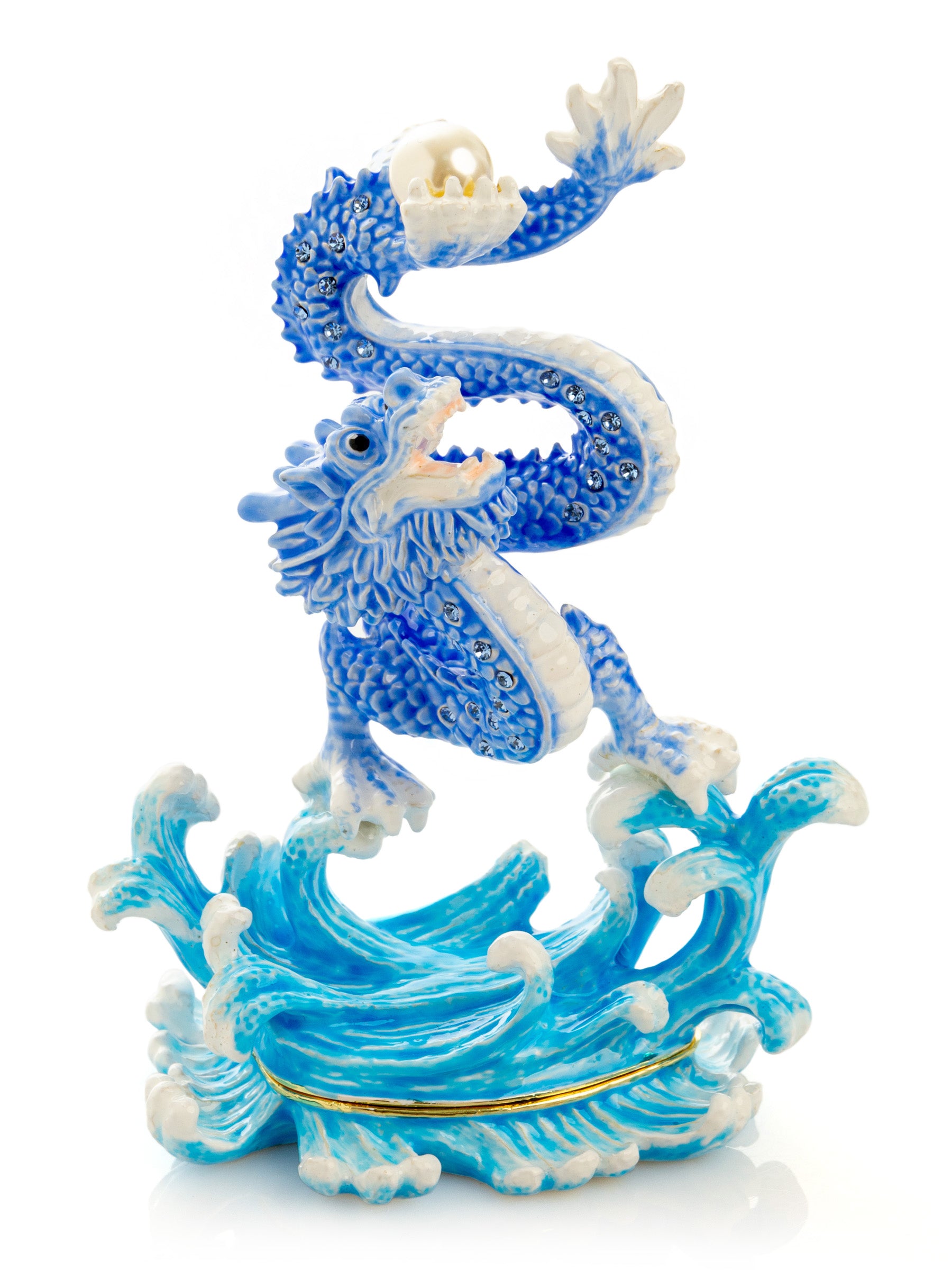 Keren Kopal Blue Chinese Dragon on Ocean sea waves water