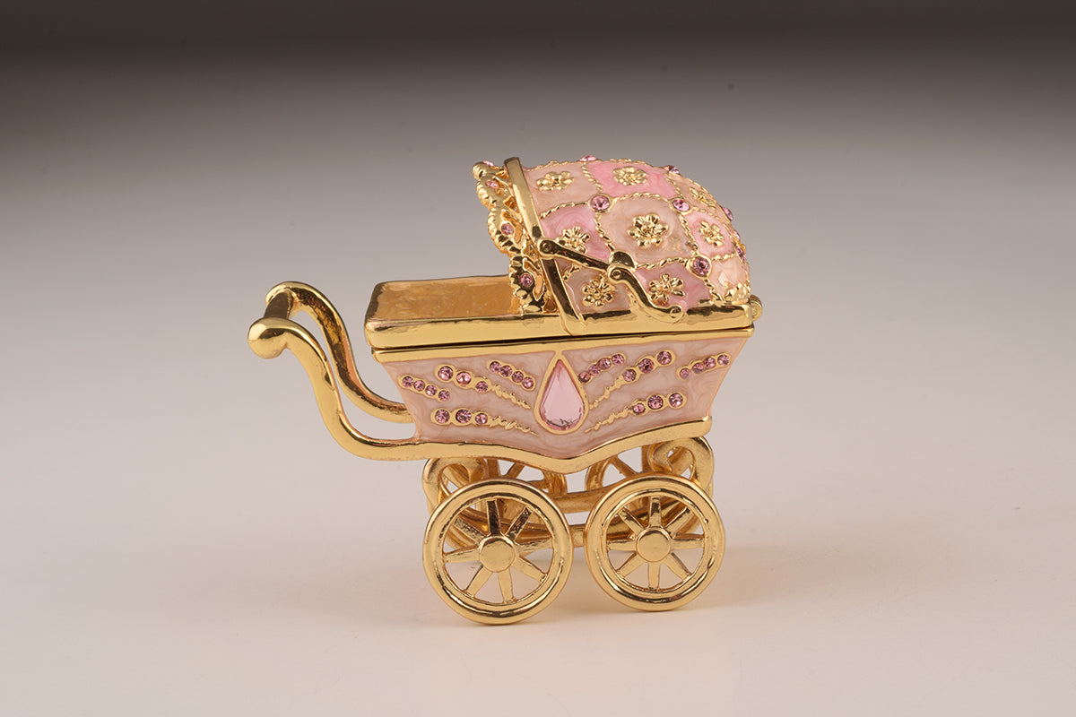 Keren Kopal Pink Baby Carriage Trinket Box