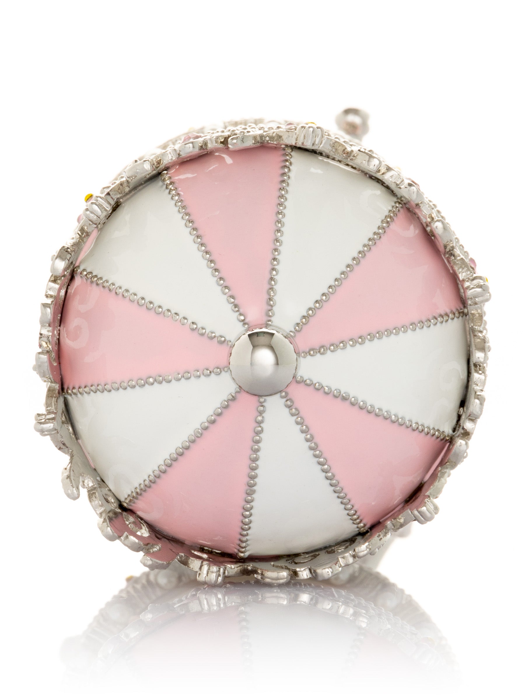 Keren Kopal Pink Faberge Egg with Wind up Horse Carousel