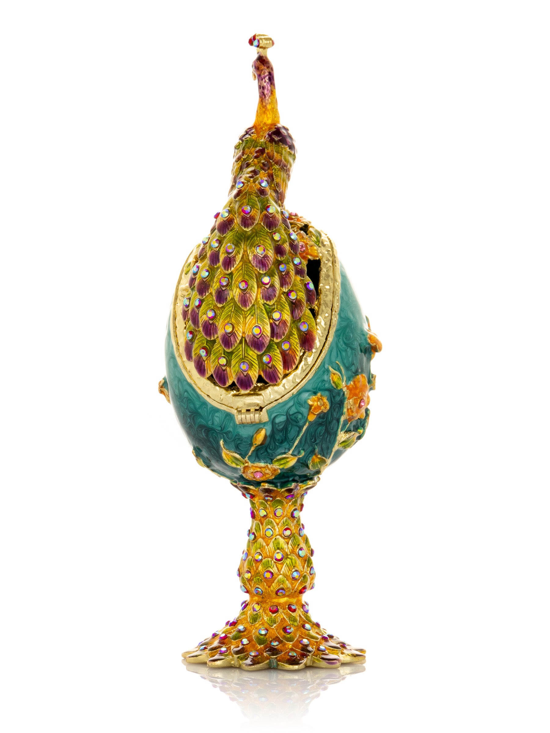 Keren Kopal Peacock on a Faberge Egg
