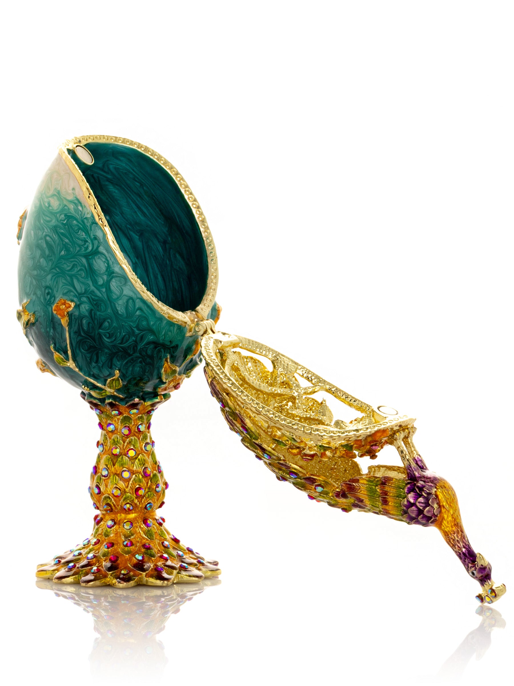 Keren Kopal Peacock on a Faberge Egg