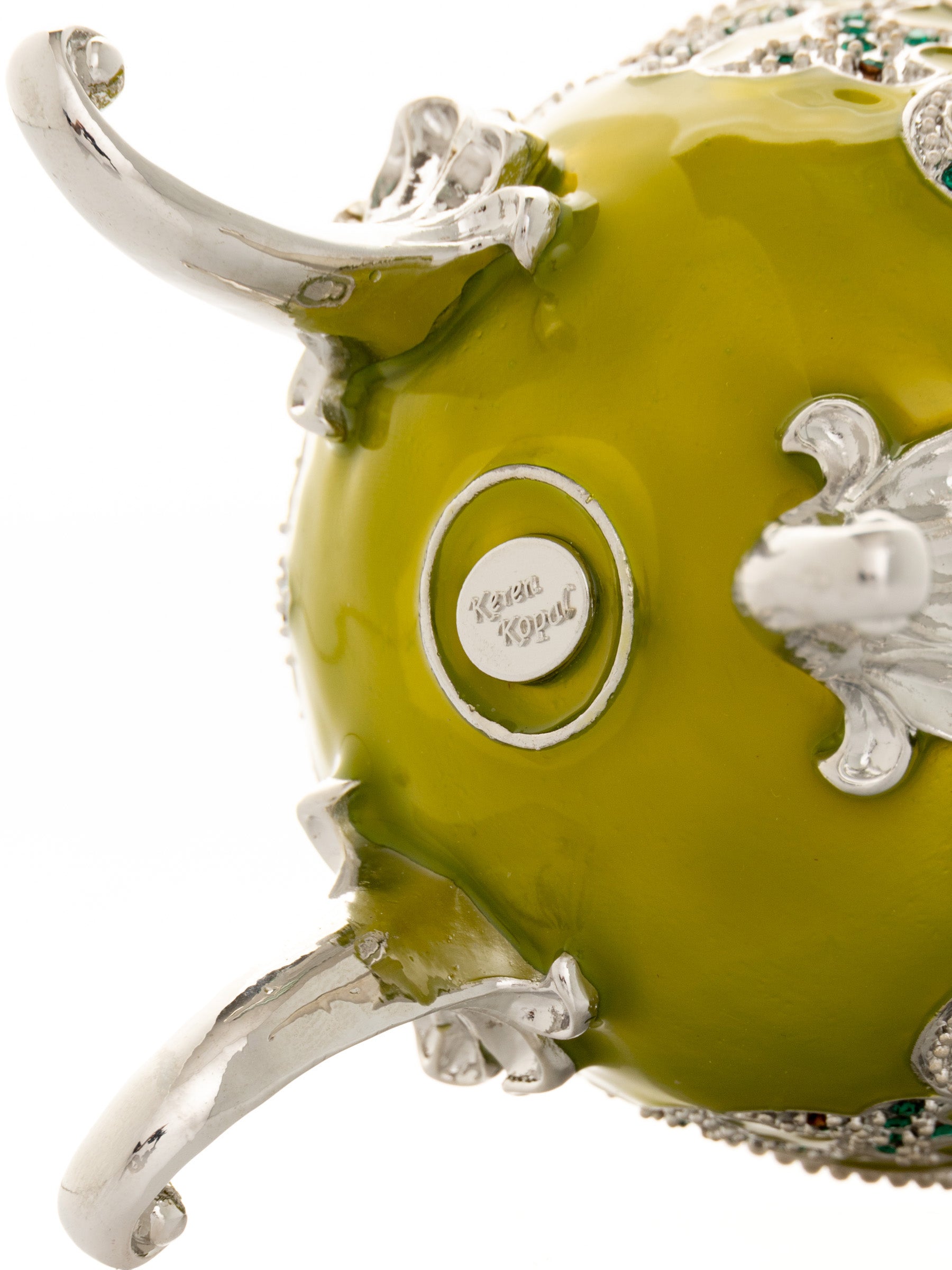 Keren Kopal Green Wind Up Carousel with White Swans