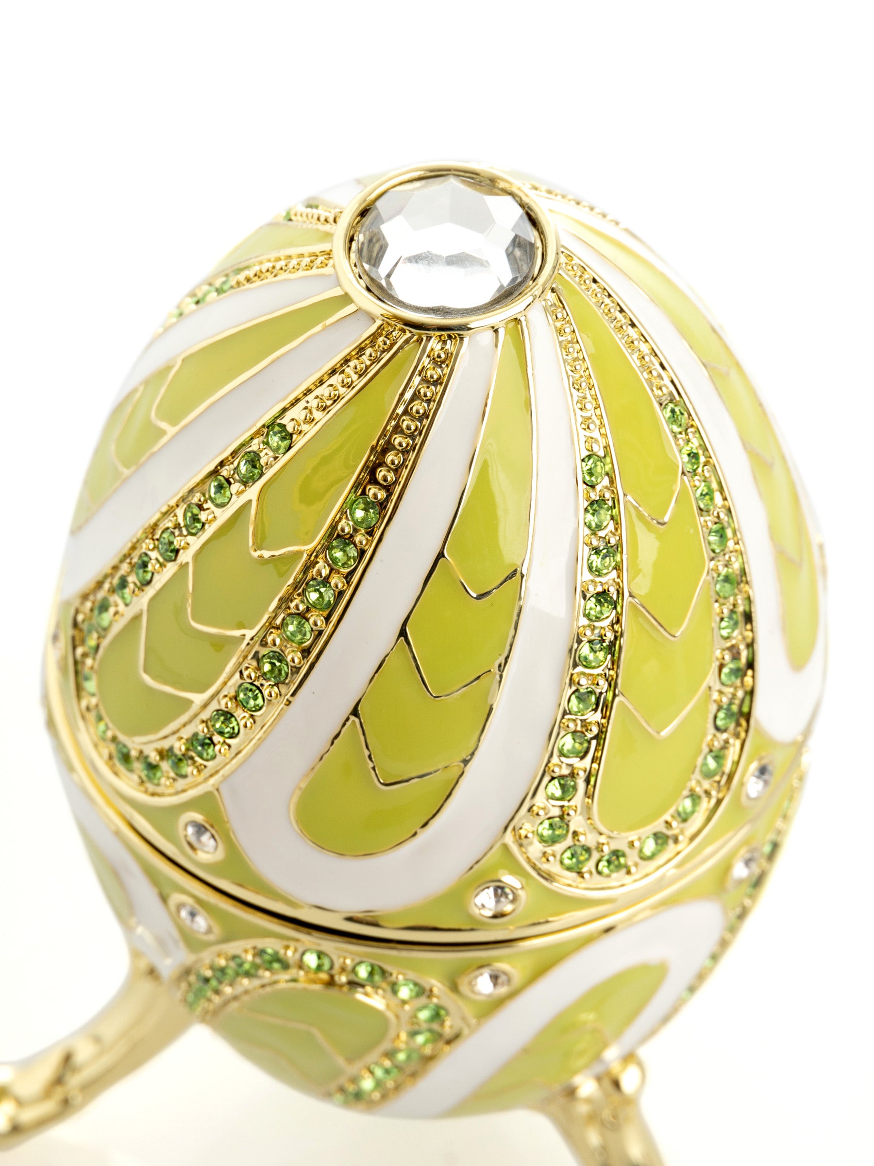 Keren Kopal Green Music box Fur Elise by Beethoven Faberge Egg
