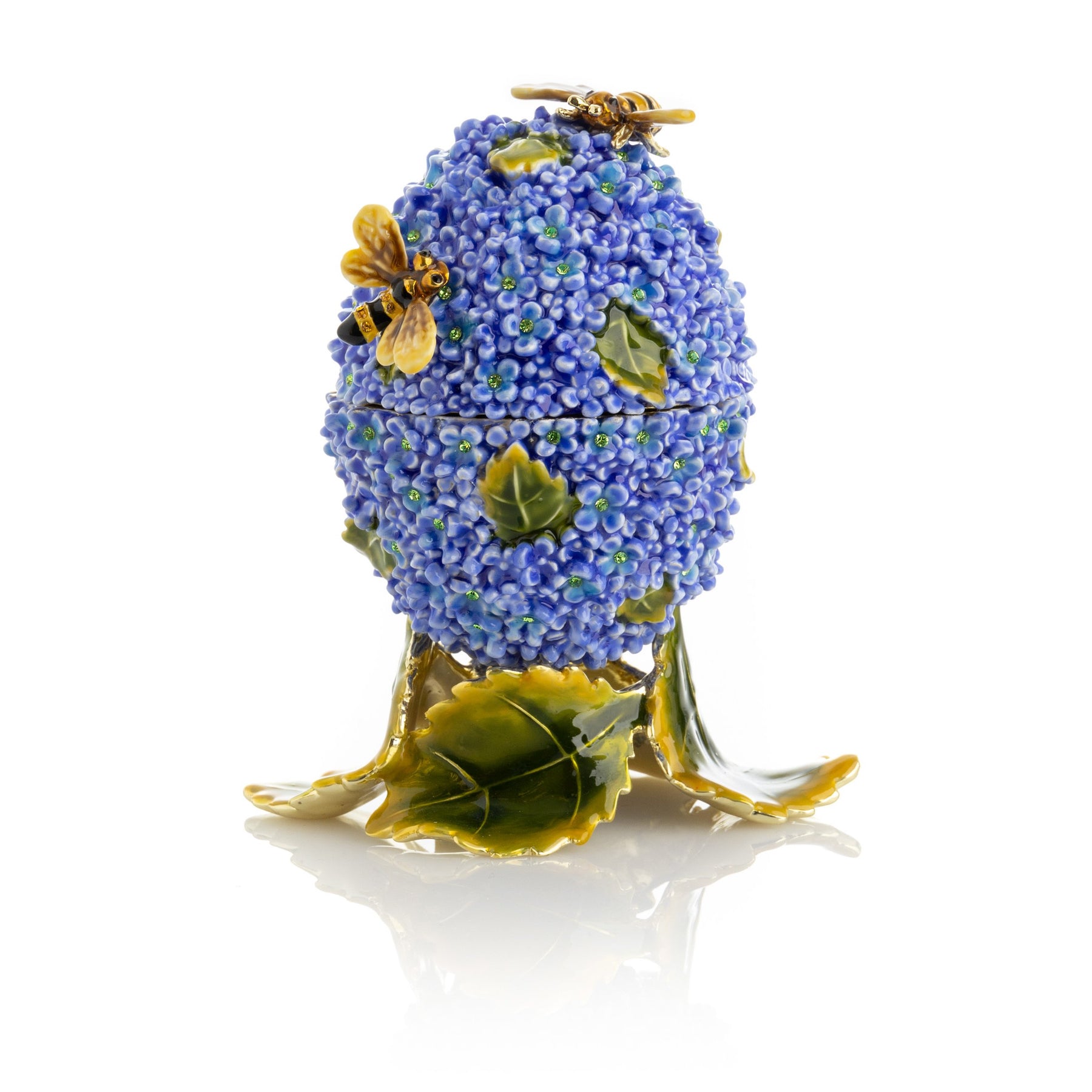 Keren Kopal Blue Flower and Bees music box with Leaves Fur Elise by Ludwig Van Beethoven