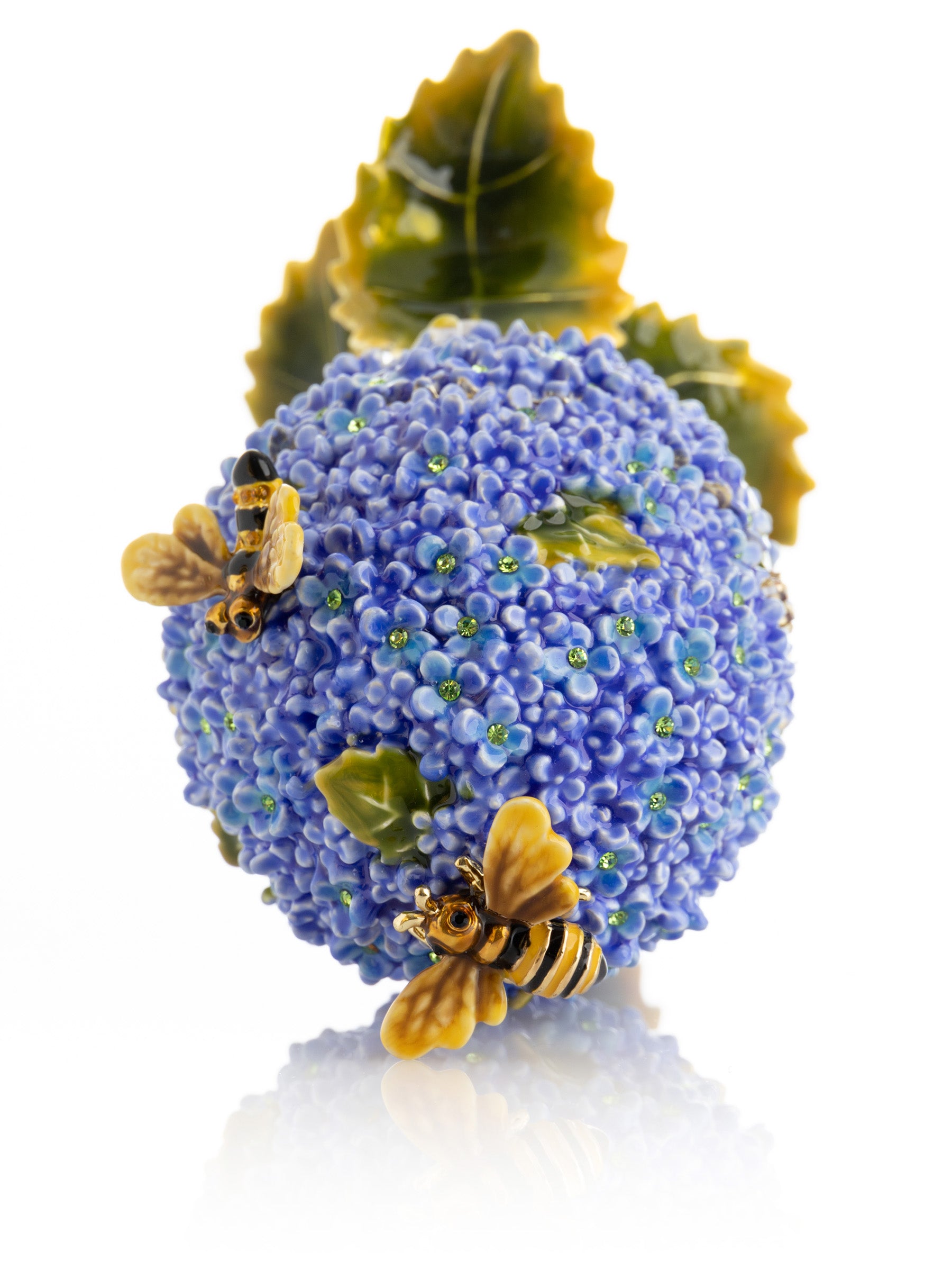 Keren Kopal Blue Flower and Bees music box with Leaves Fur Elise by Ludwig Van Beethoven