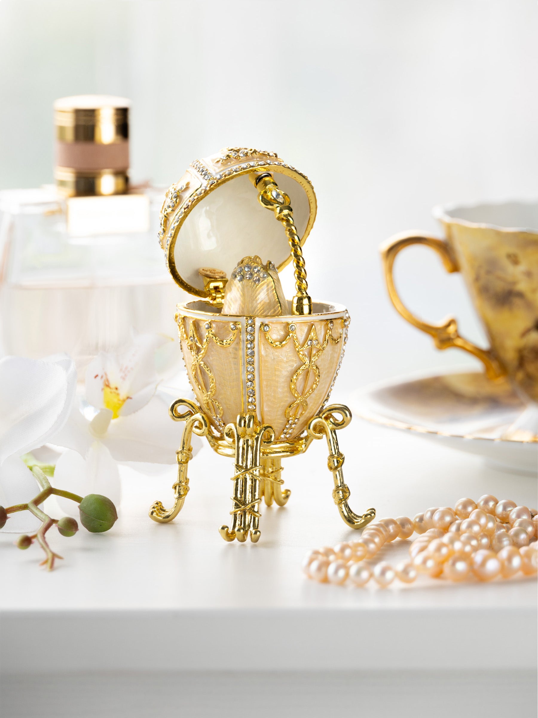 Keren Kopal Gold Egg with surprise Tulip flower