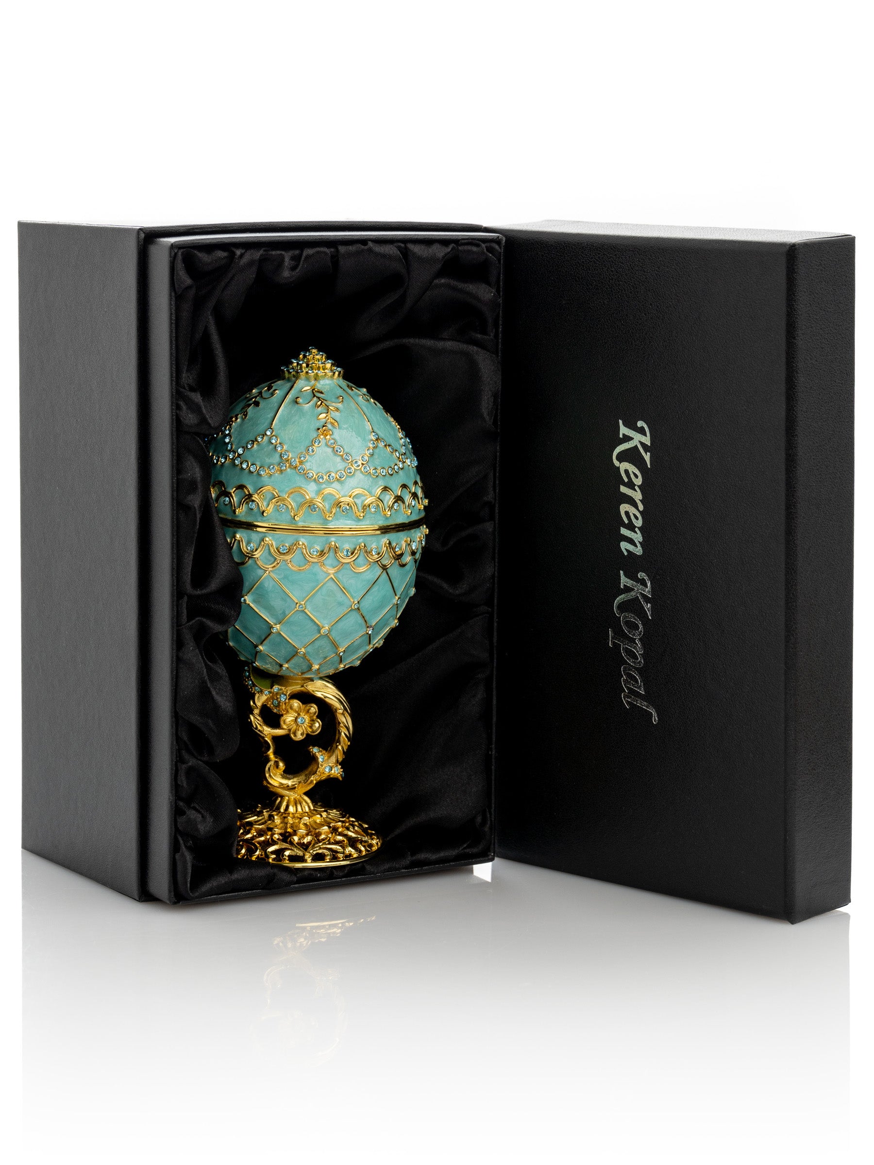 Keren Kopal Gold & Turquoise Egg with Royal Carriage