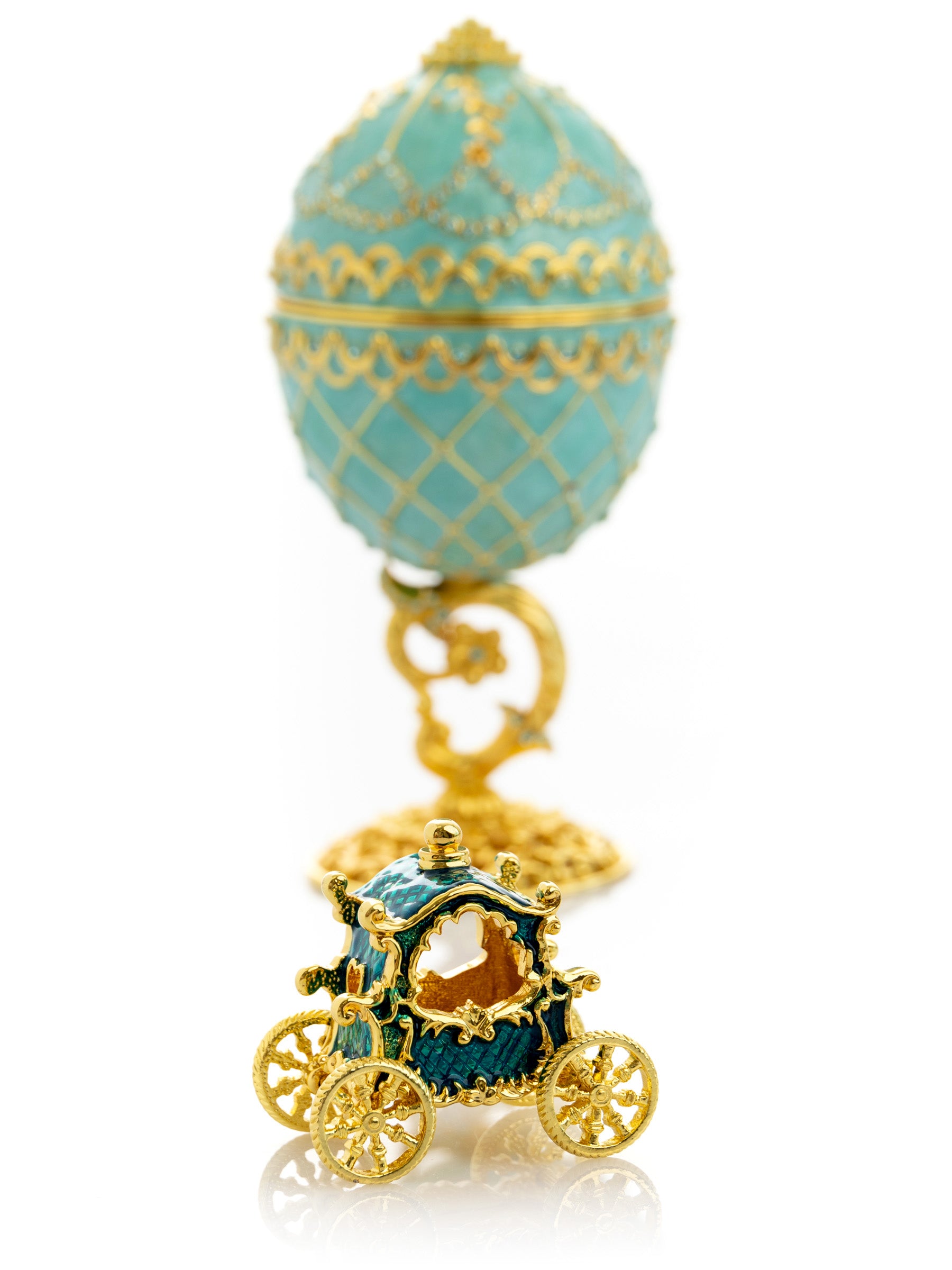 Keren Kopal Gold & Turquoise Egg with Royal Carriage