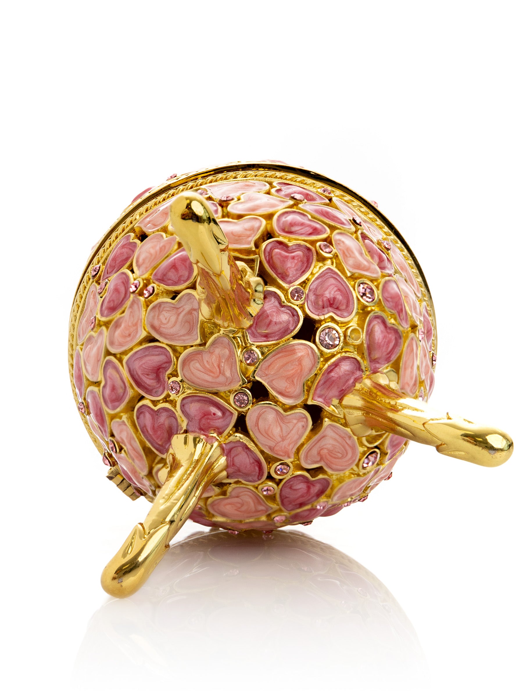 Keren Kopal Pink egg decorated with hearts valentine's day