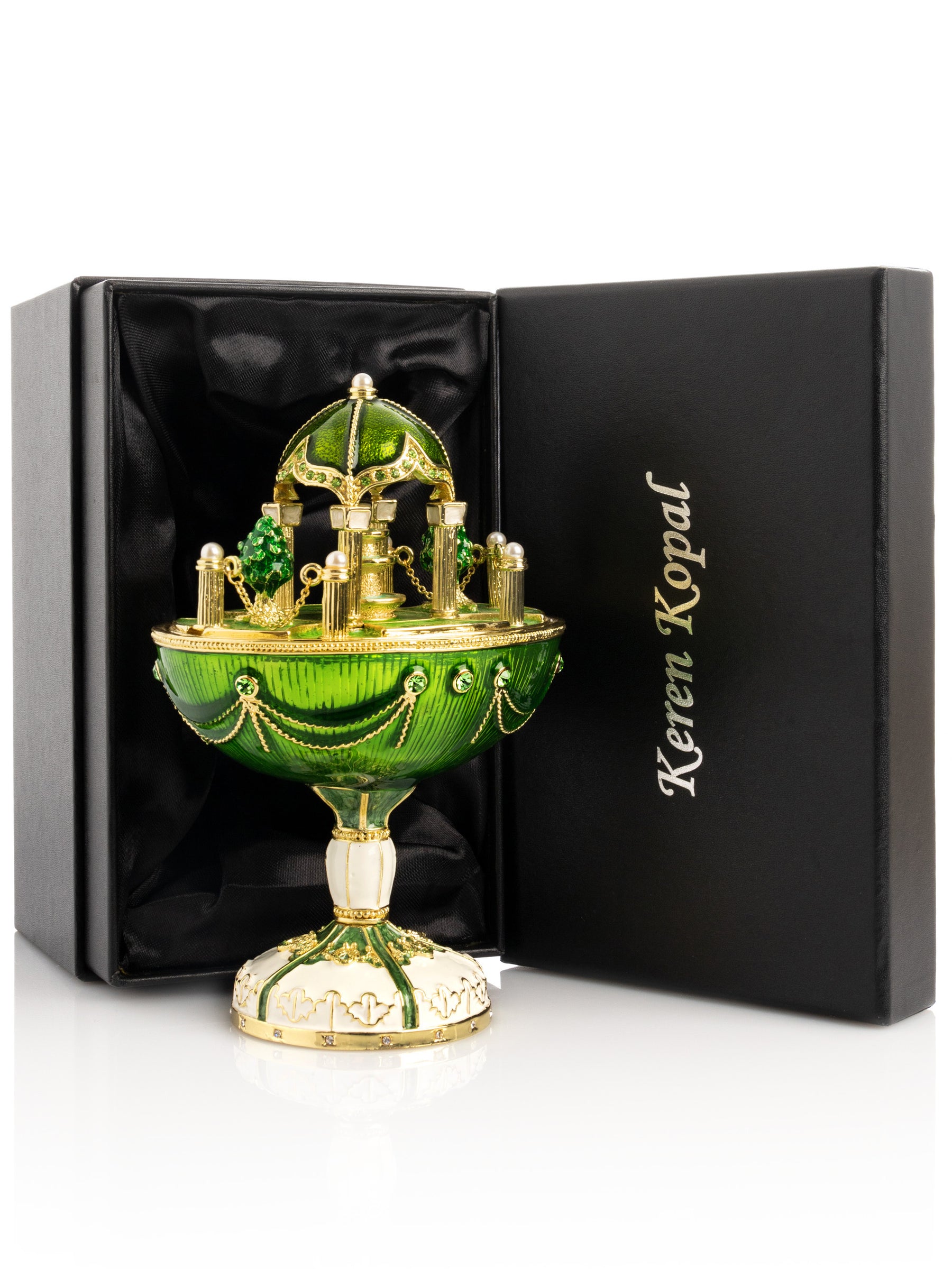 Keren Kopal Garden Pavilion Design Cupola Fountain Green Egg Limited Edition of 250 Trinket Box