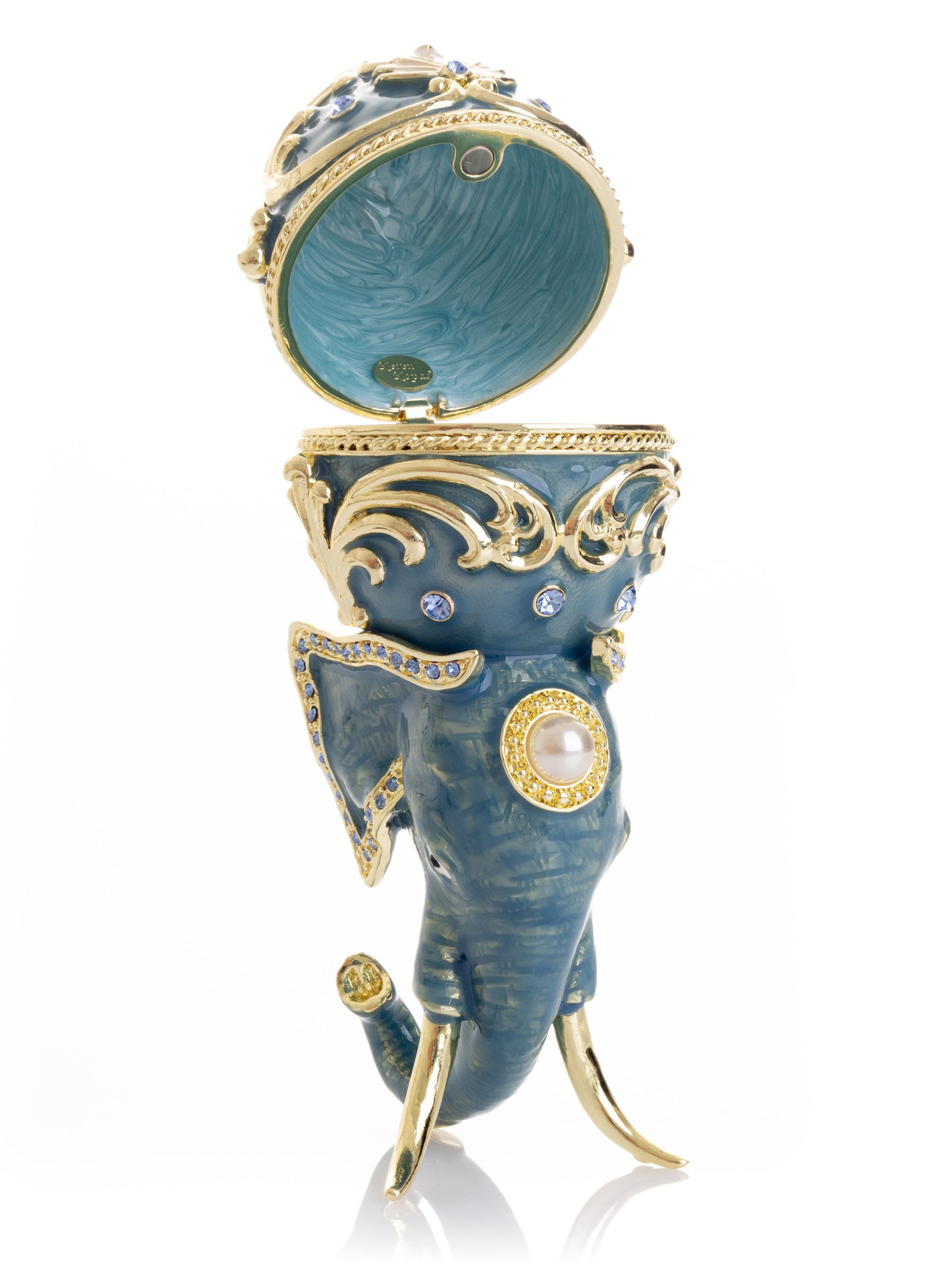 Keren Kopal Unique Easter Egg Elephant Pedestal