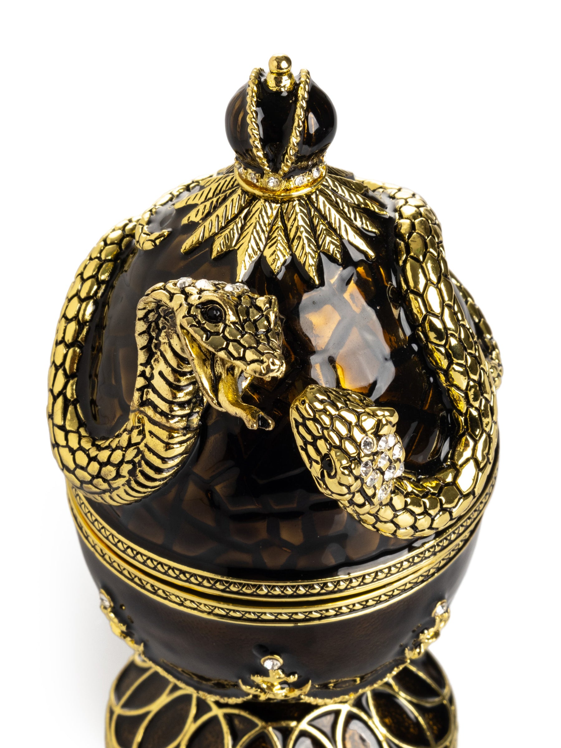 Keren Kopal Black Faberge Egg with Snakes