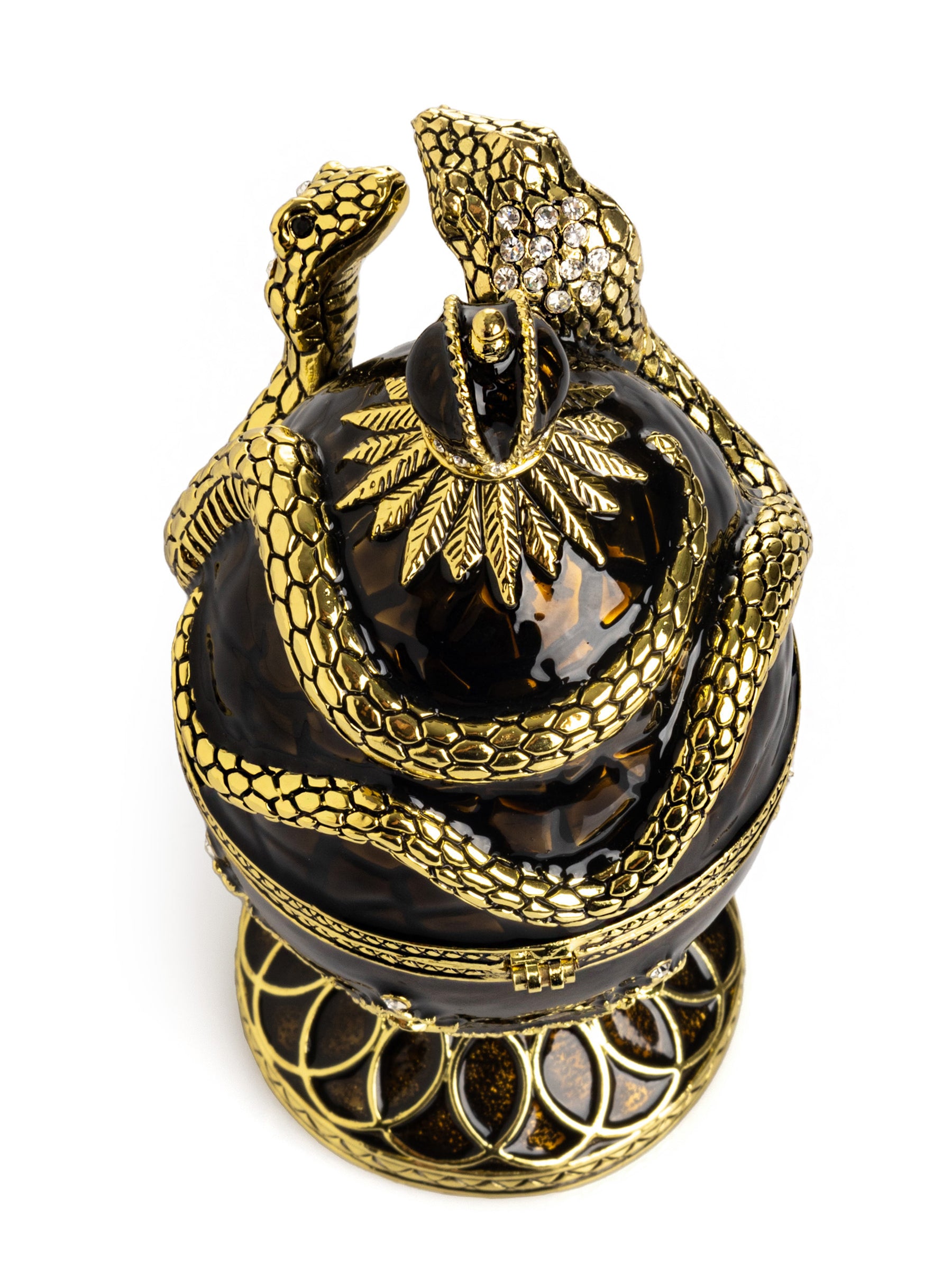 Keren Kopal Black Faberge Egg with Snakes