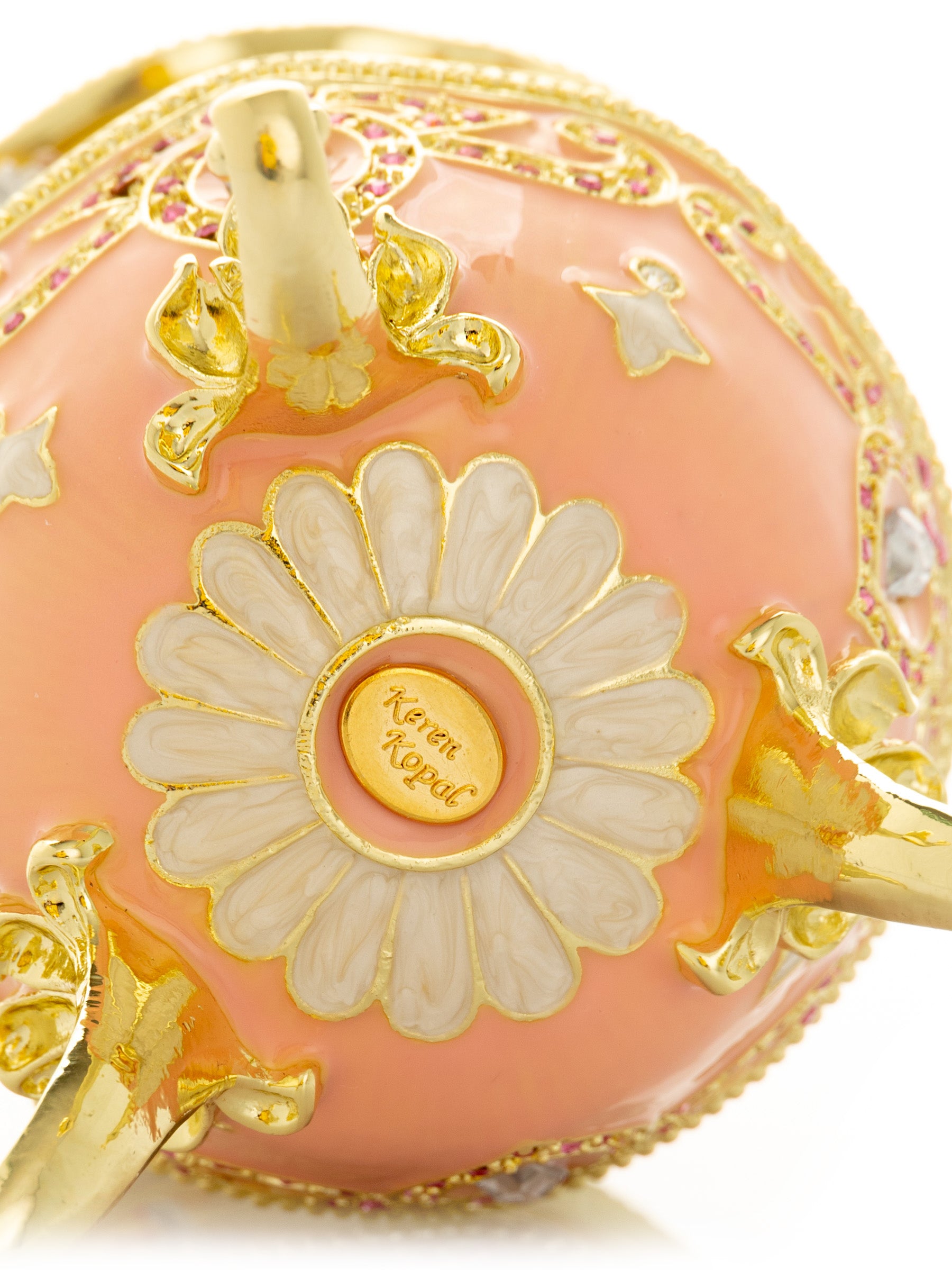Keren Kopal Pink Faberge Egg with Horse Carousel