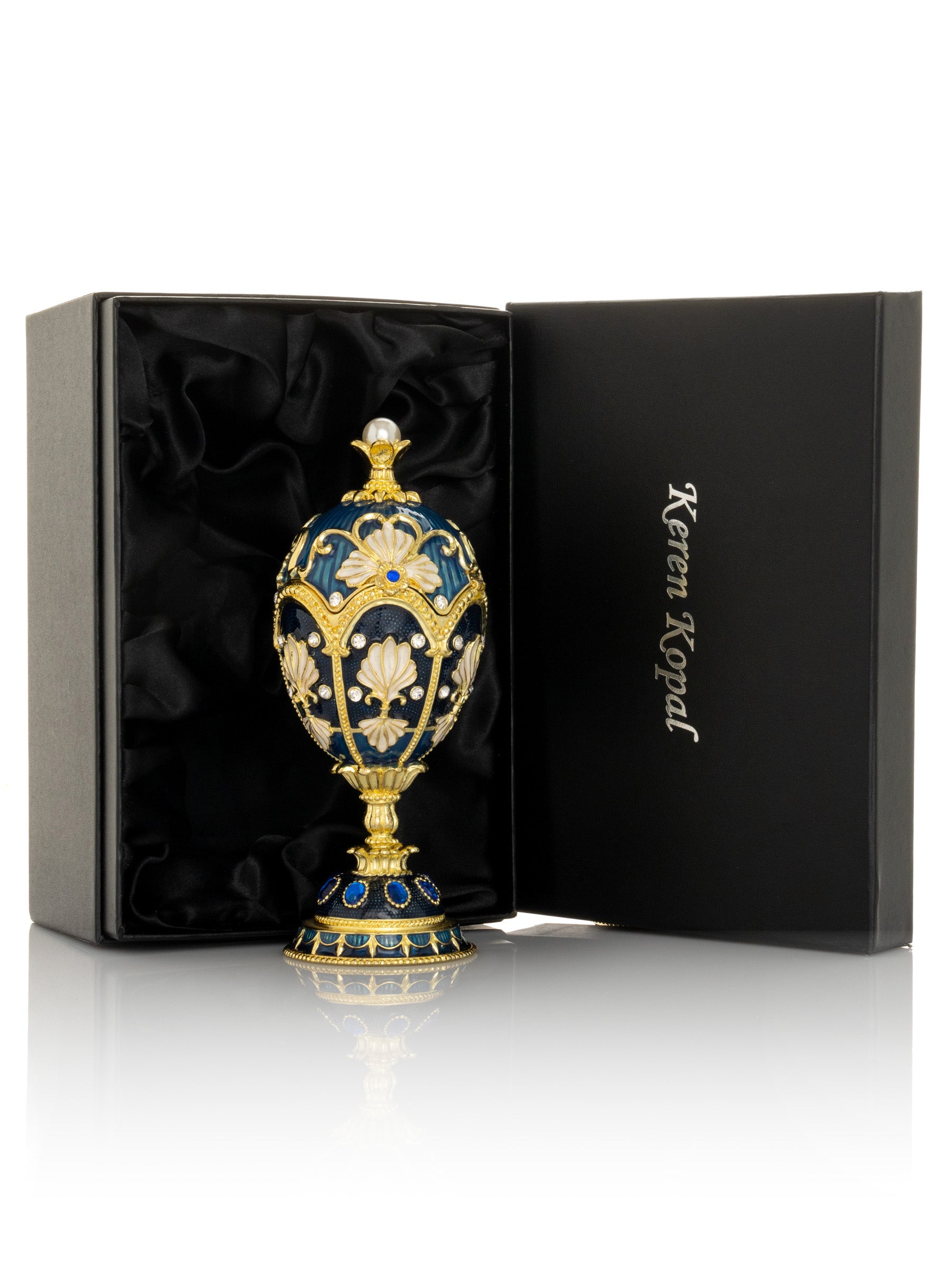 Keren Kopal Music Playing Blue Faberge Egg