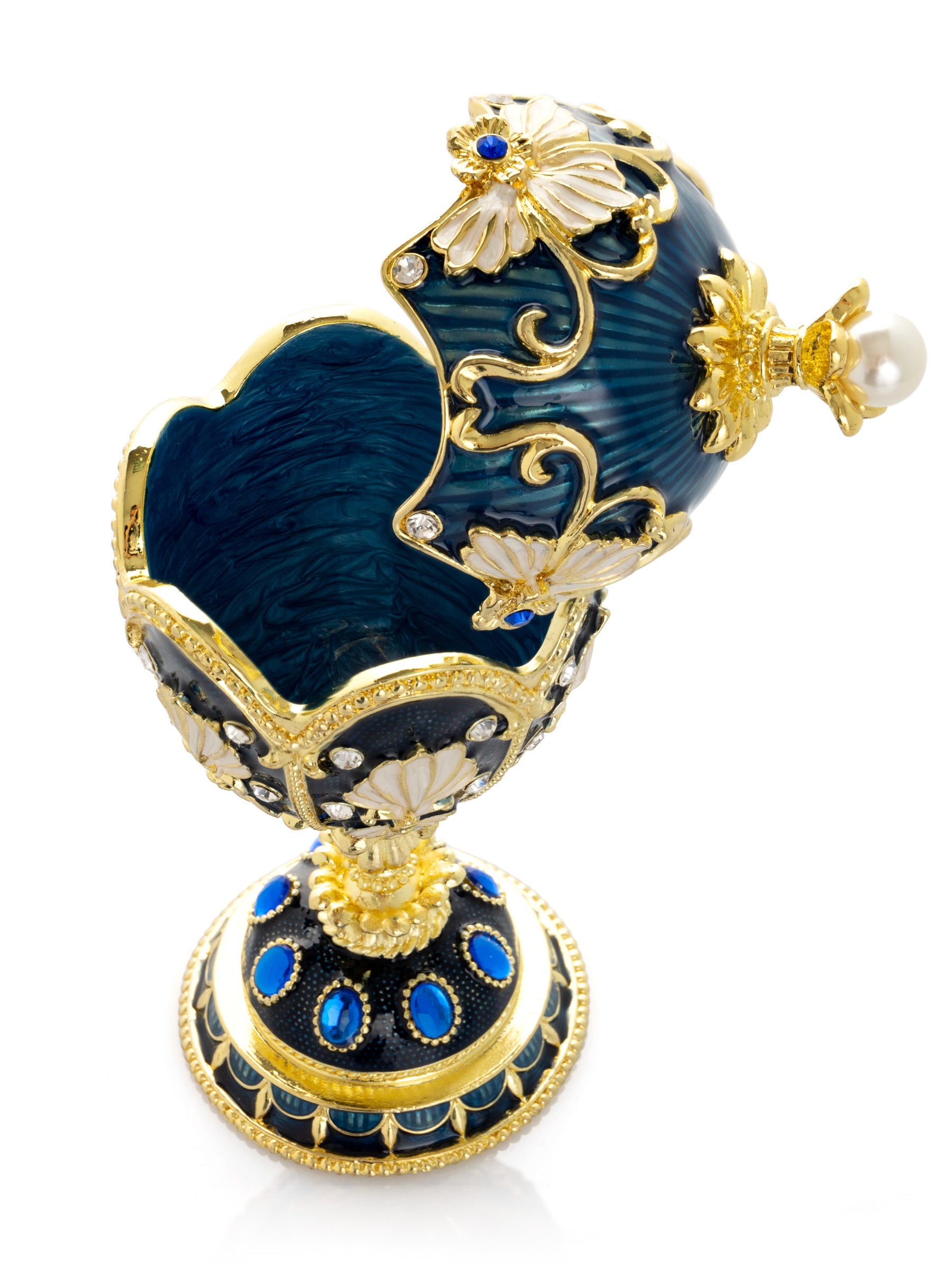 Keren Kopal Music Playing Blue Faberge Egg